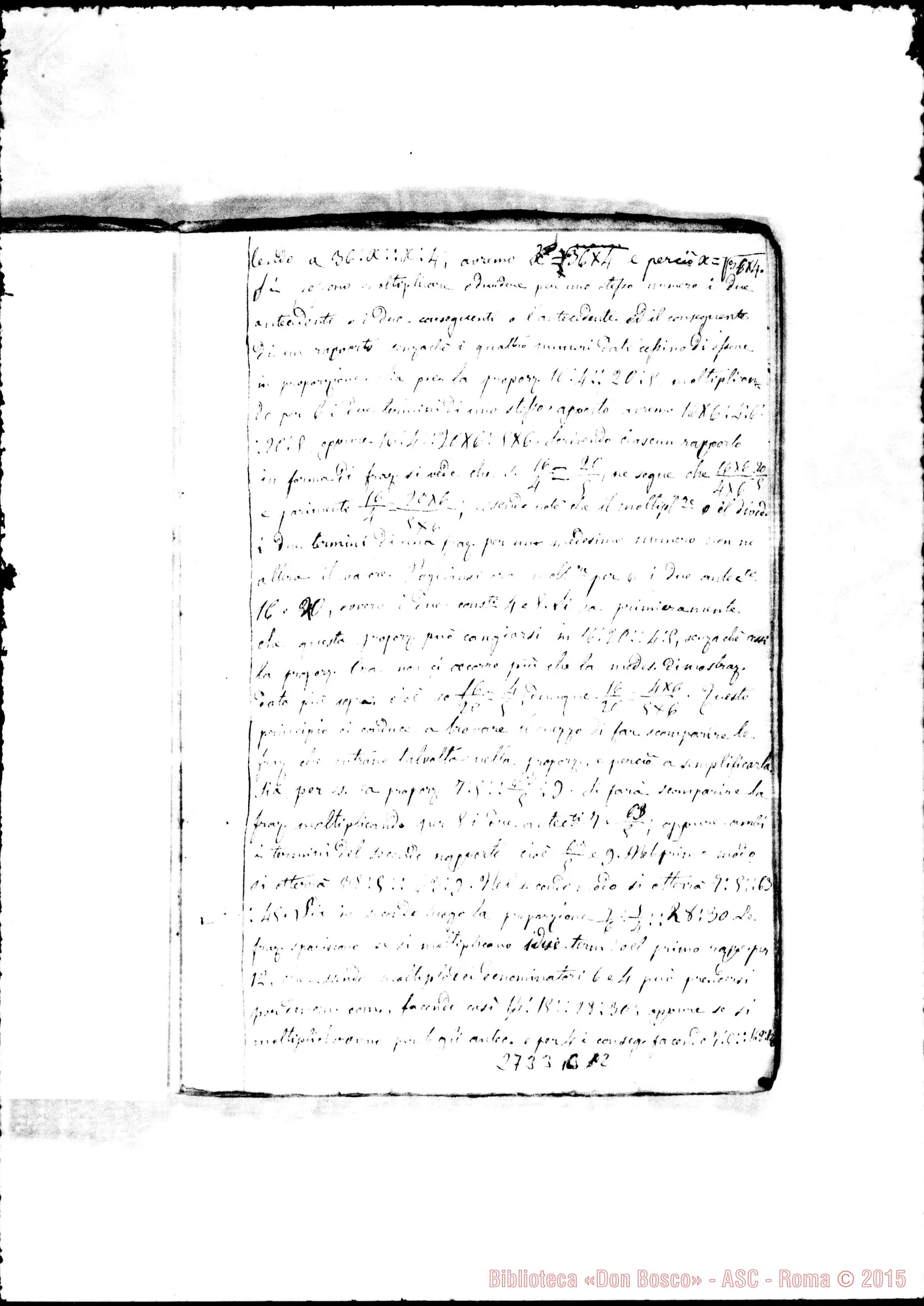 Fotogramma C 2 — Quaderno di Aritmetica. Corso 1856-57