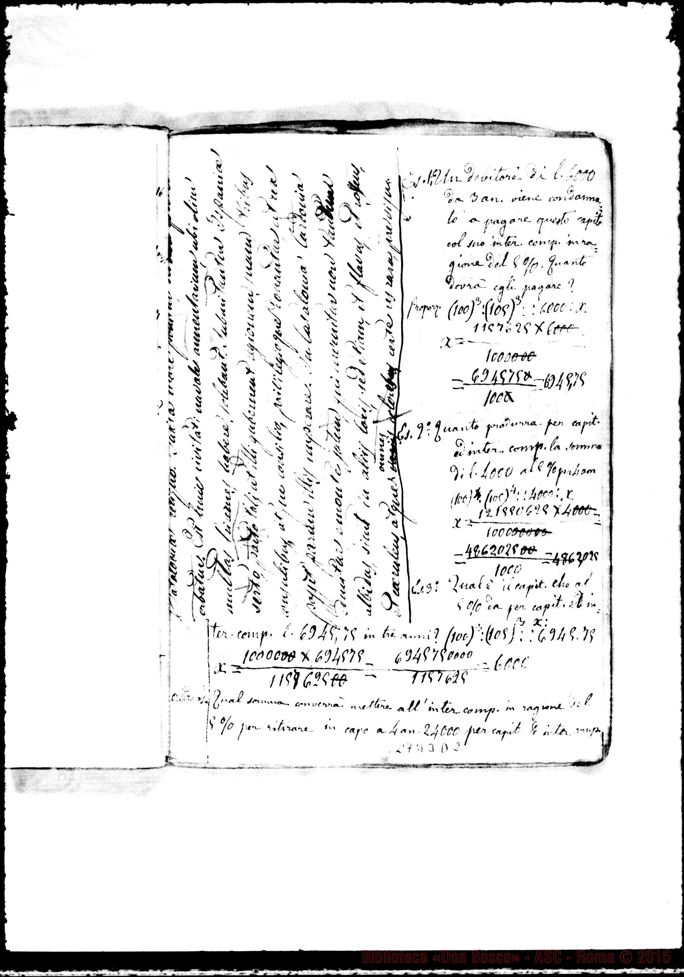Fotogramma D 2 — Quaderno di Aritmetica. Corso 1856-57