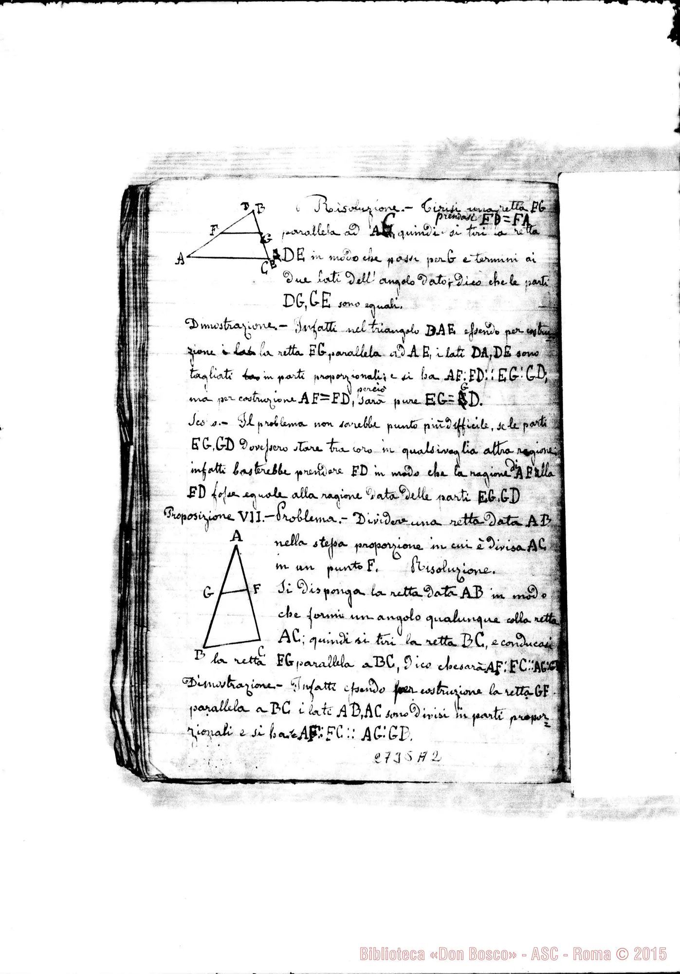 Fotogramma A 2 — Quaderno con dimostrazioni di Geometria, di Rua Michele