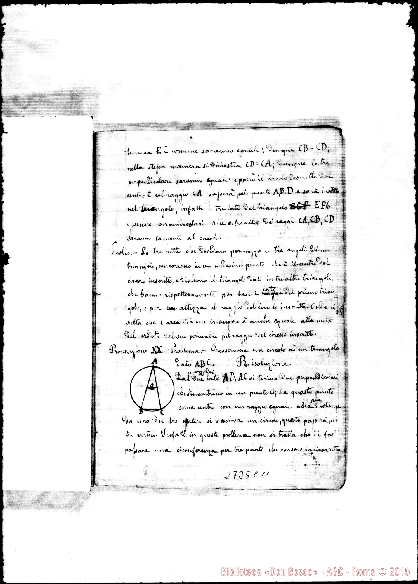 Fotogramma C 11 — Quaderno con dimostrazioni di Geometria, di Rua Michele