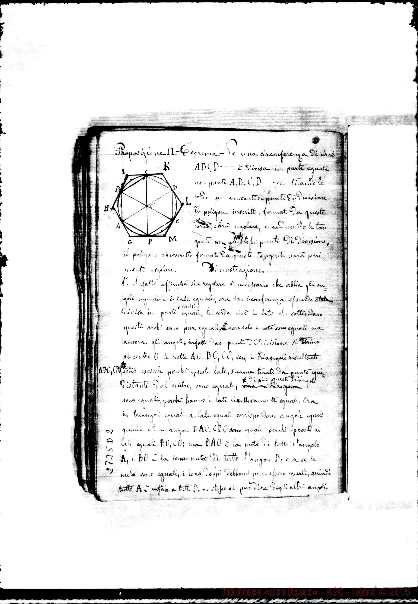 Fotogramma D 2 — Quaderno con dimostrazioni di Geometria, di Rua Michele