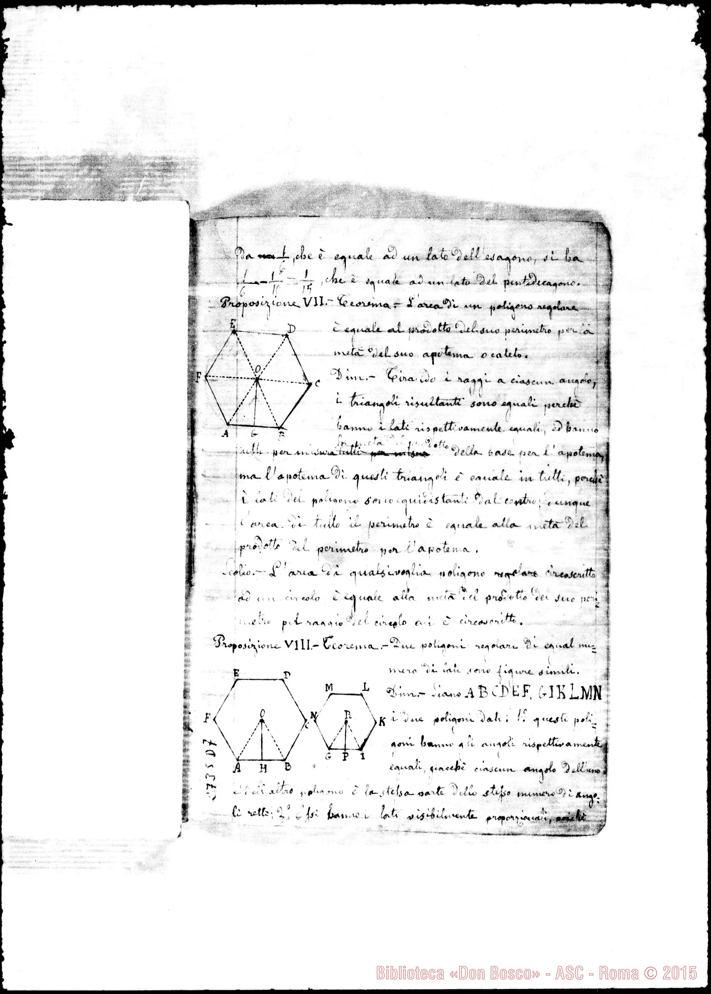 Fotogramma D 7 — Quaderno con dimostrazioni di Geometria, di Rua Michele