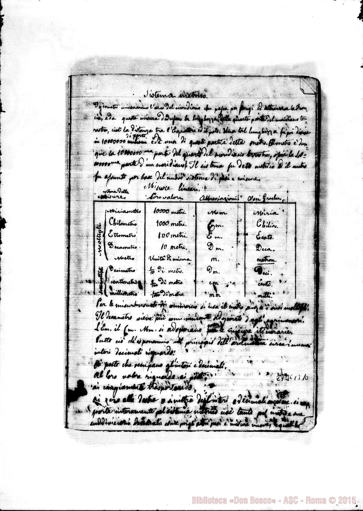 Fotogramma B 10 — Quaderno: Nozioni di Aritmetica