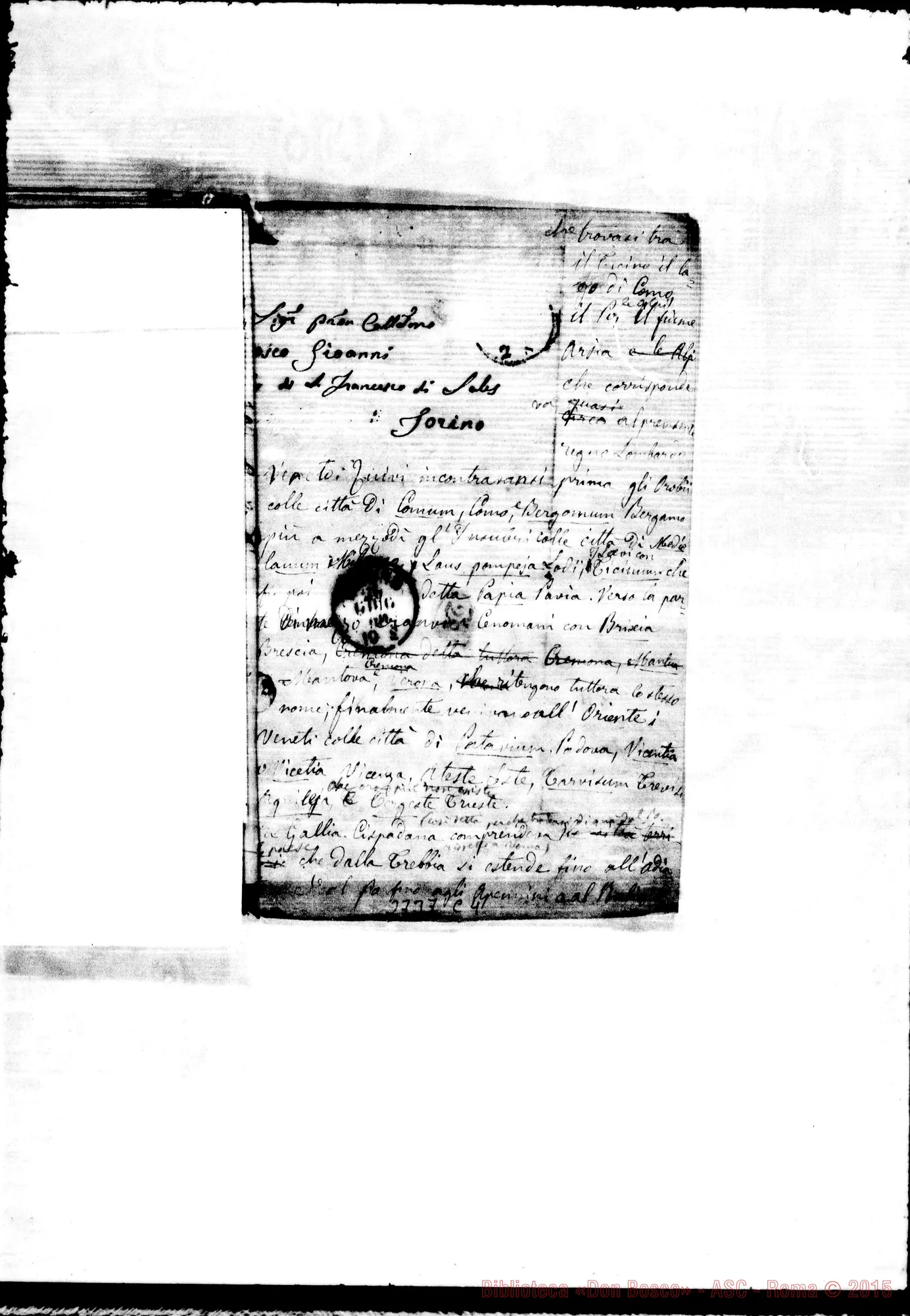 Fotogramma C 4 — Quadernetto: Geografia dell’Italia antica (1858)