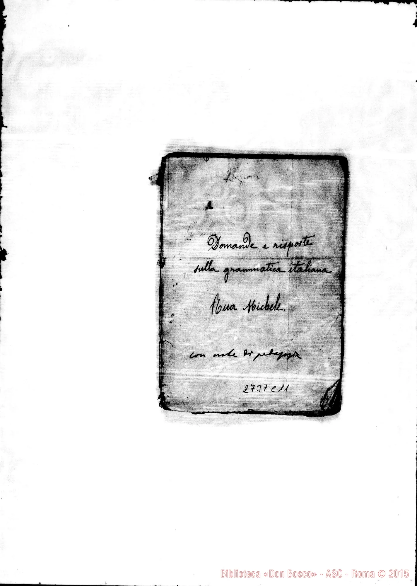 Fotogramma C 11 — Quadernetto: Domande E risposte sulla grammatica italiana