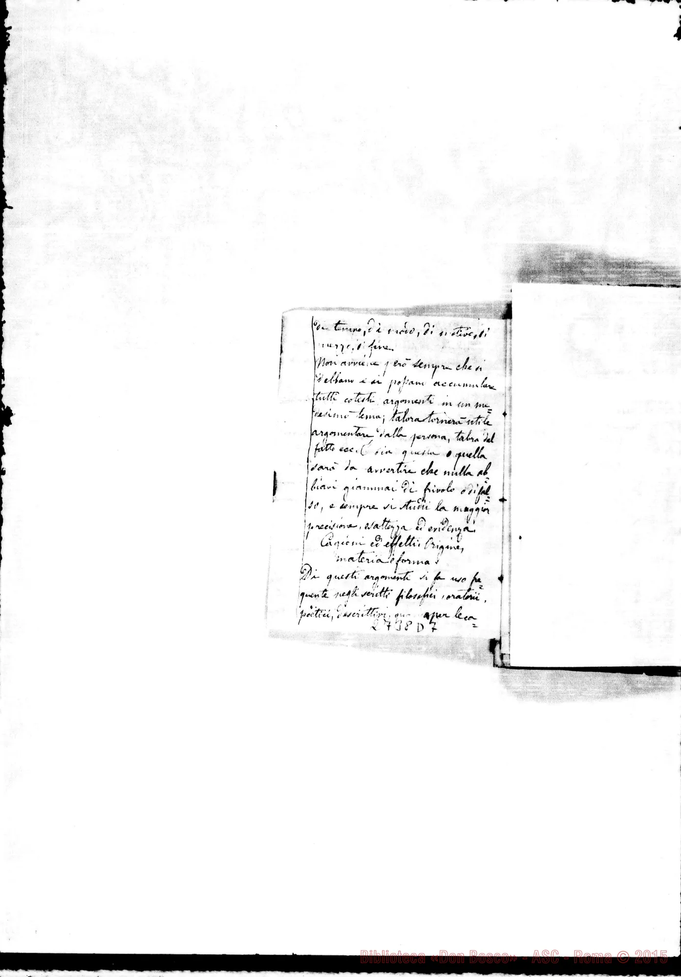 Fotogramma D 7 — Quadernetto: Miscellanea. Inizia con domande di Greco