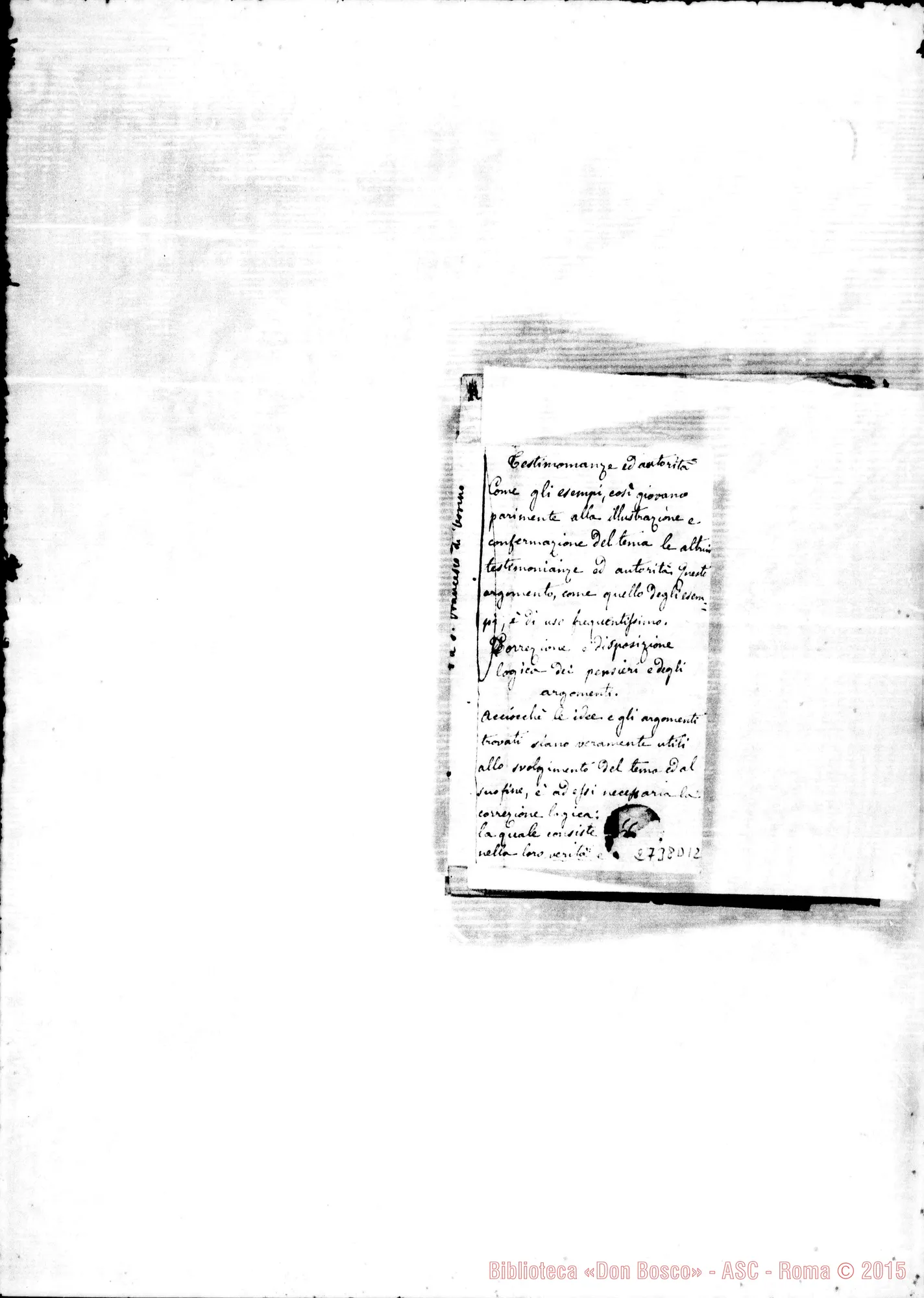 Fotogramma D 12 — Quadernetto: Miscellanea. Inizia con domande di Greco