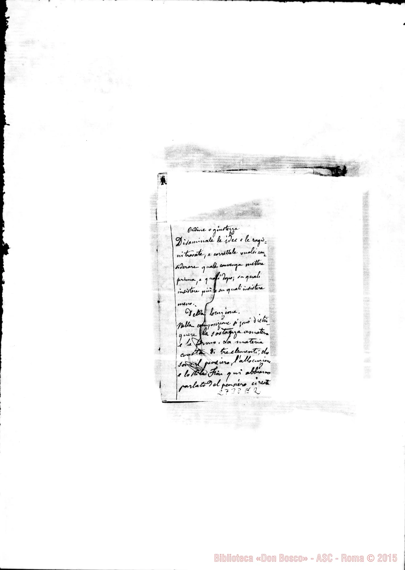 Fotogramma E 2 — Quadernetto: Miscellanea. Inizia con domande di Greco