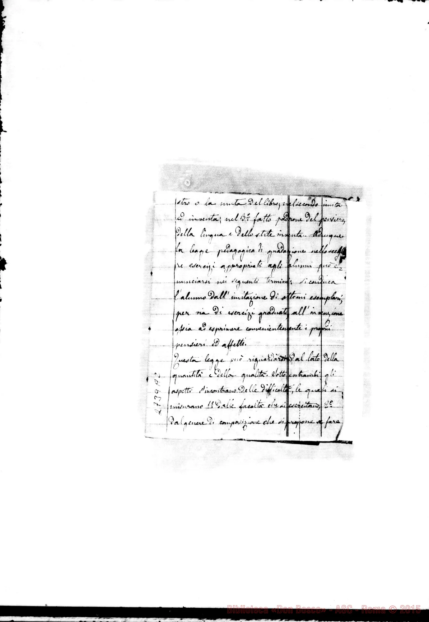 Fotogramma A 2 — Quadernetto: Miscellanea. Inizia con domande di Greco