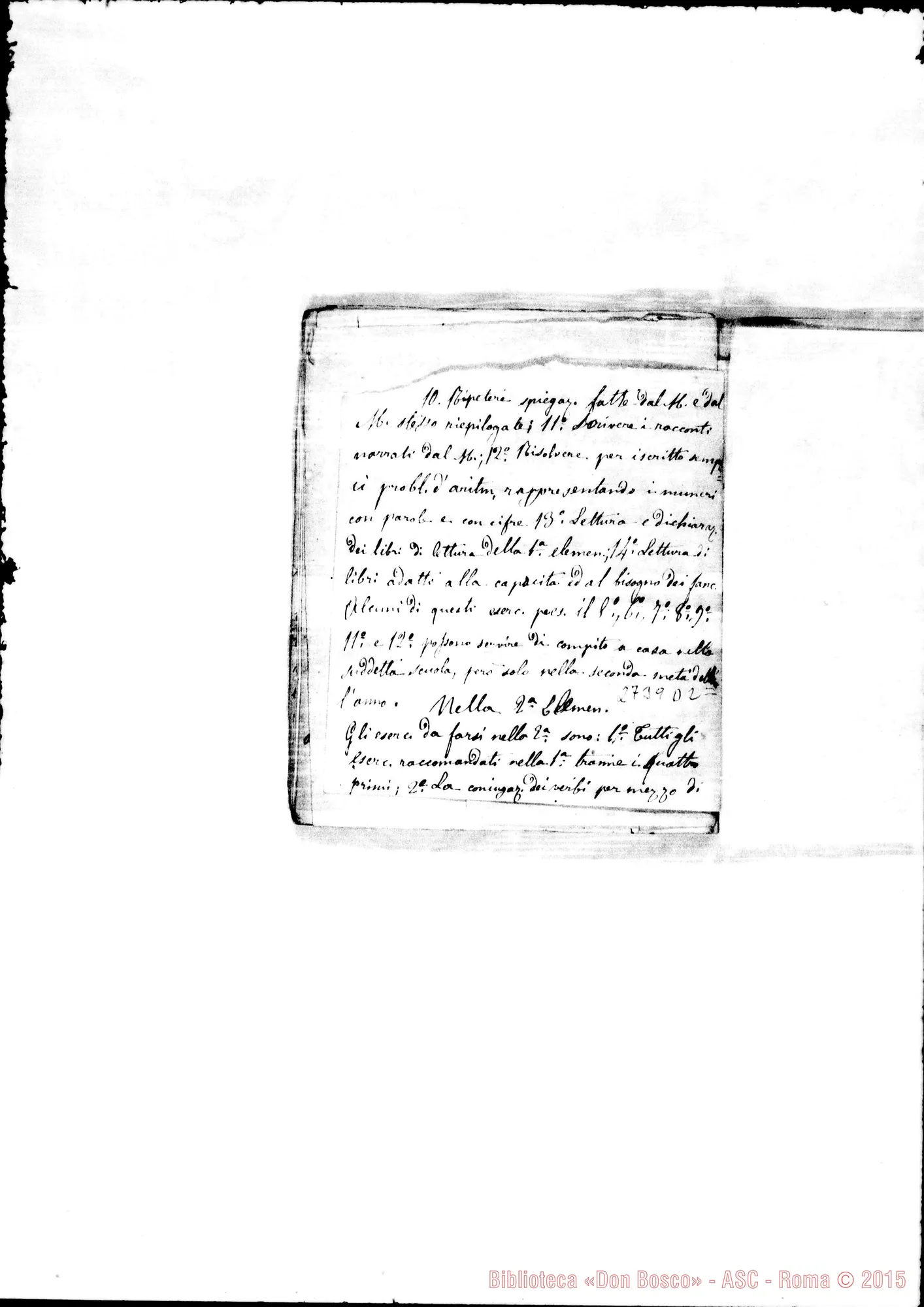 Fotogramma D 2 — Quadernetto: Miscellanea. Inizia con domande di Greco