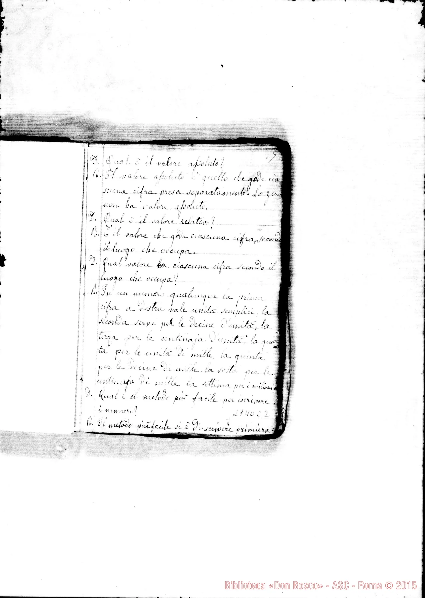 Fotogramma C 2 — Trattatello d’Aritmetica