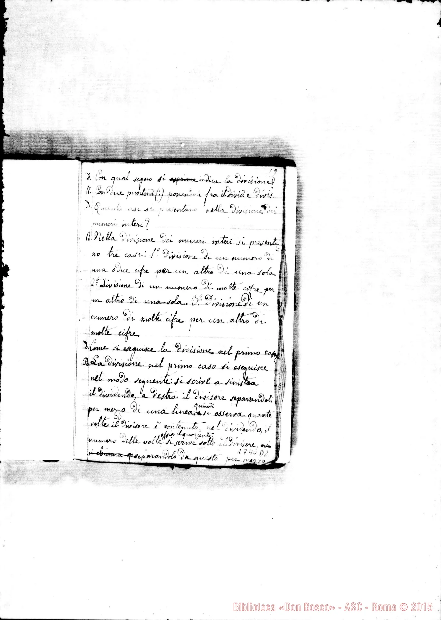 Fotogramma D 2 — Trattatello d’Aritmetica