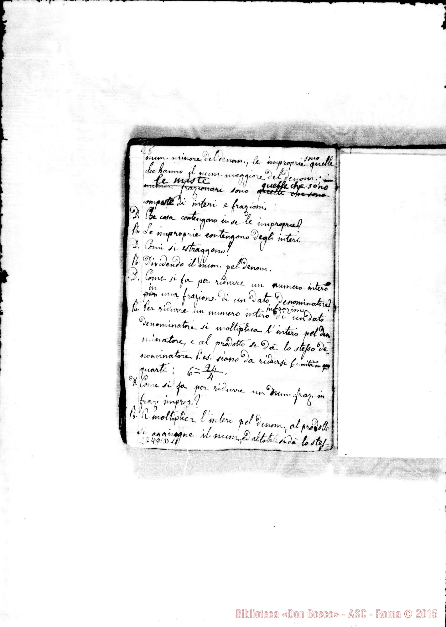 Fotogramma D 11 — Trattatello d’Aritmetica