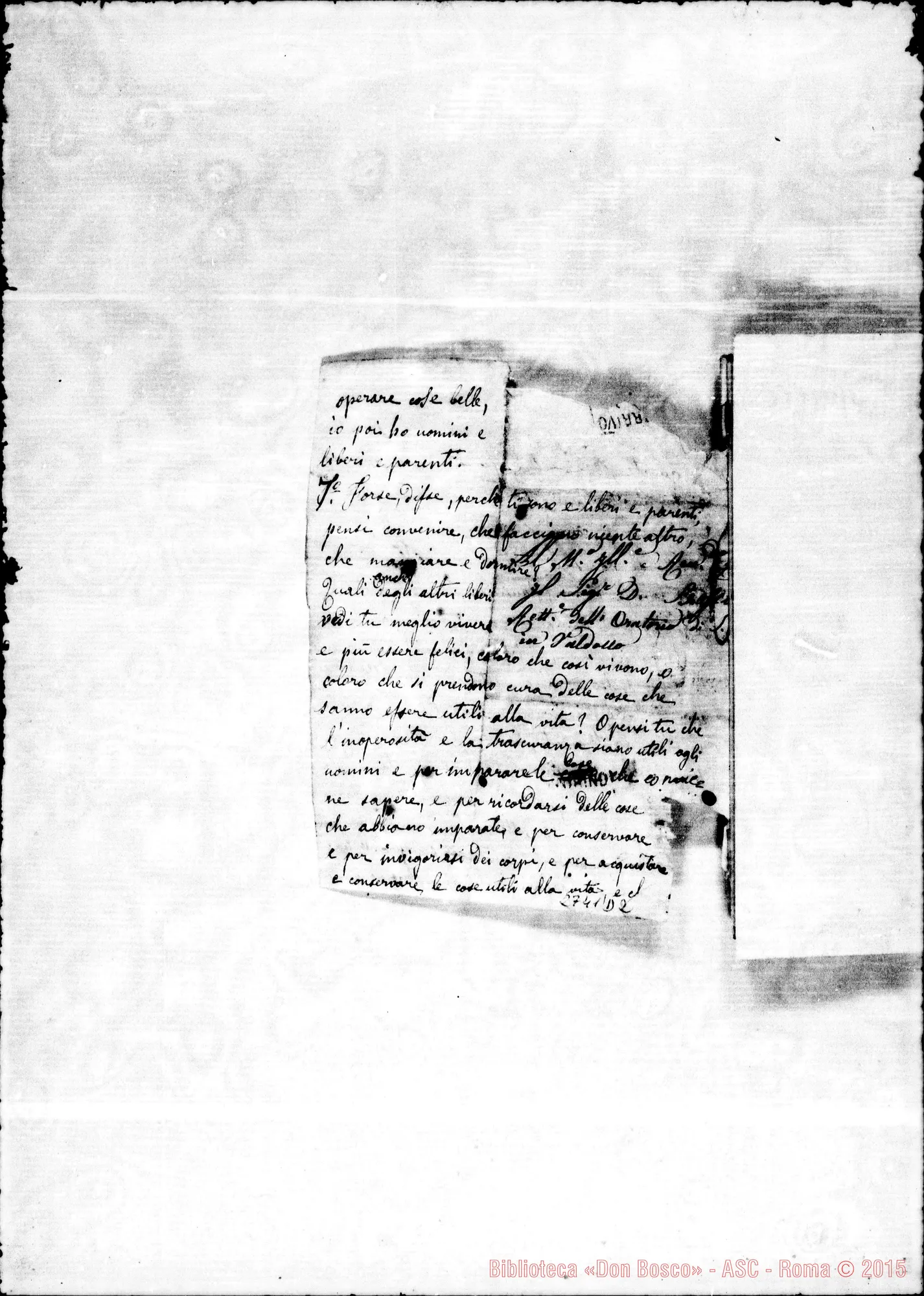Fotogramma D 2 — Quadernetto: Traduzioni dal Greco. 1856