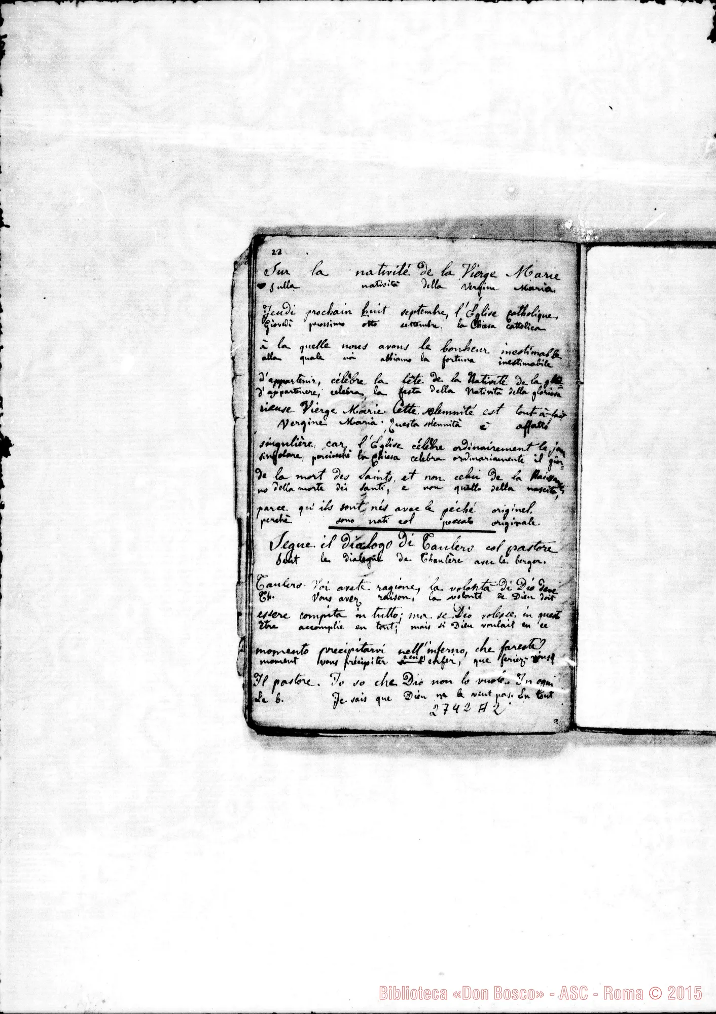 Fotogramma A 2 — Quadernetto: Traduzioni dal Greco E dal Francese