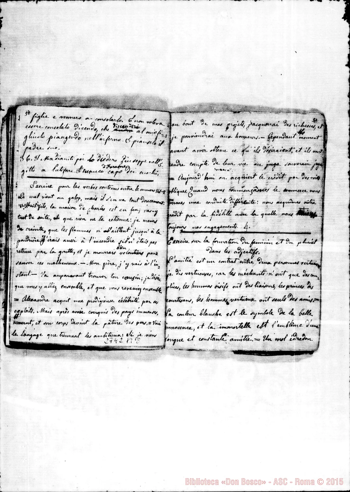 Fotogramma B 8 — Quadernetto: Traduzioni dal Greco E dal Francese