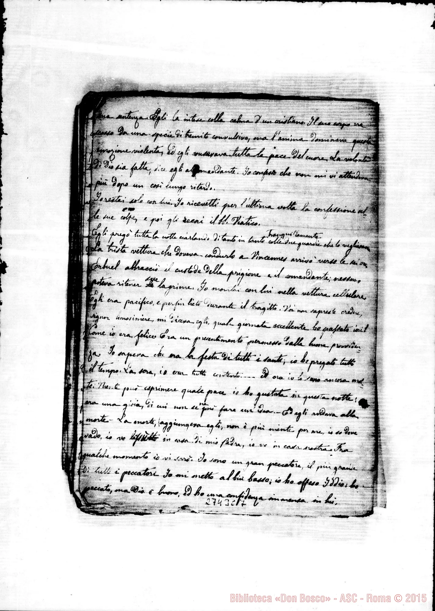 Fotogramma C 7 — Quaderno: In un quaderno di Aritmetica e Altre, discorso sulla misericordia verso i defunti «de intentione»
