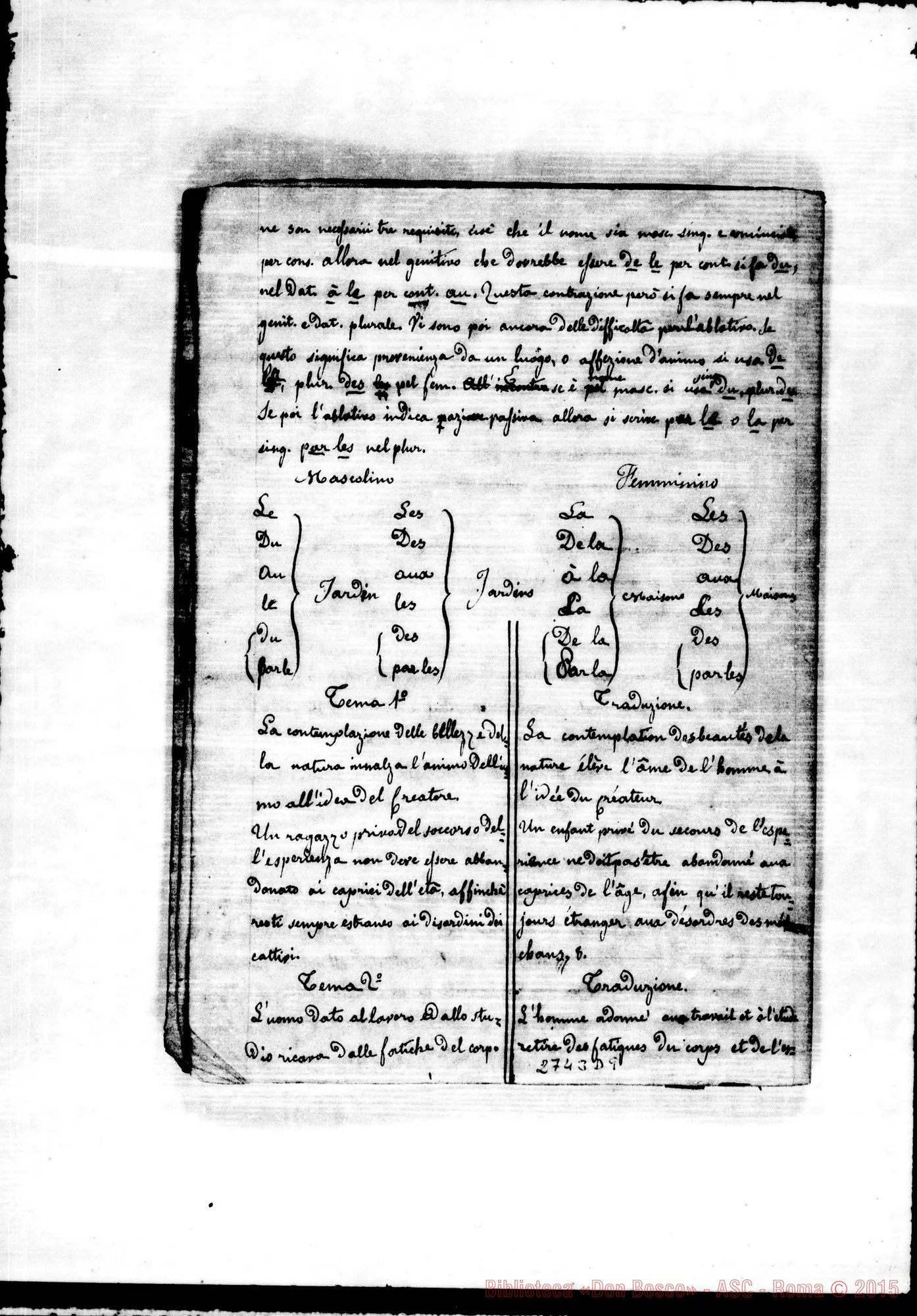 Fotogramma D 9 — Quaderno: Esercizi di lingua francese
