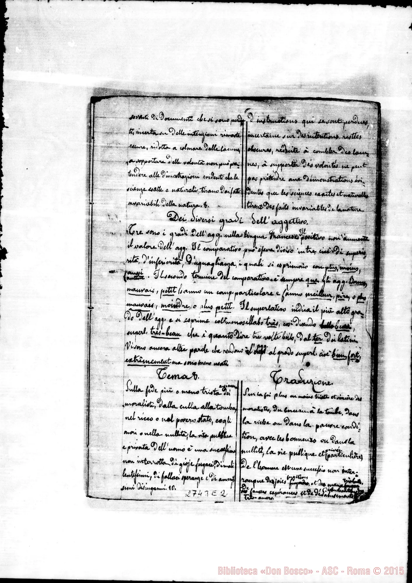 Fotogramma E 2 — Quaderno: Esercizi di lingua francese