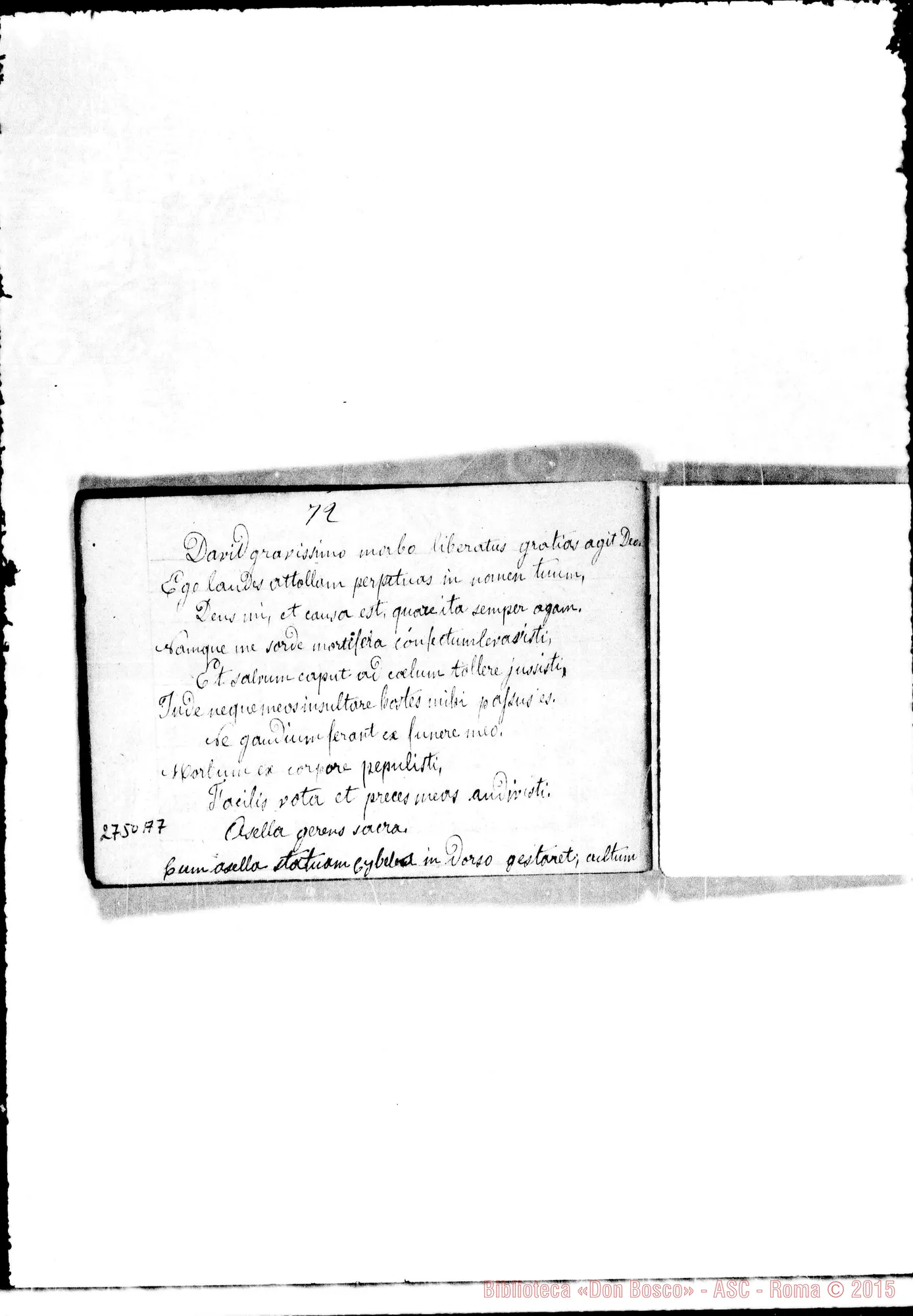 Fotogramma A 7 — Quaderno di versi scomposti E composti. Appartenente al giovane Rua Michele