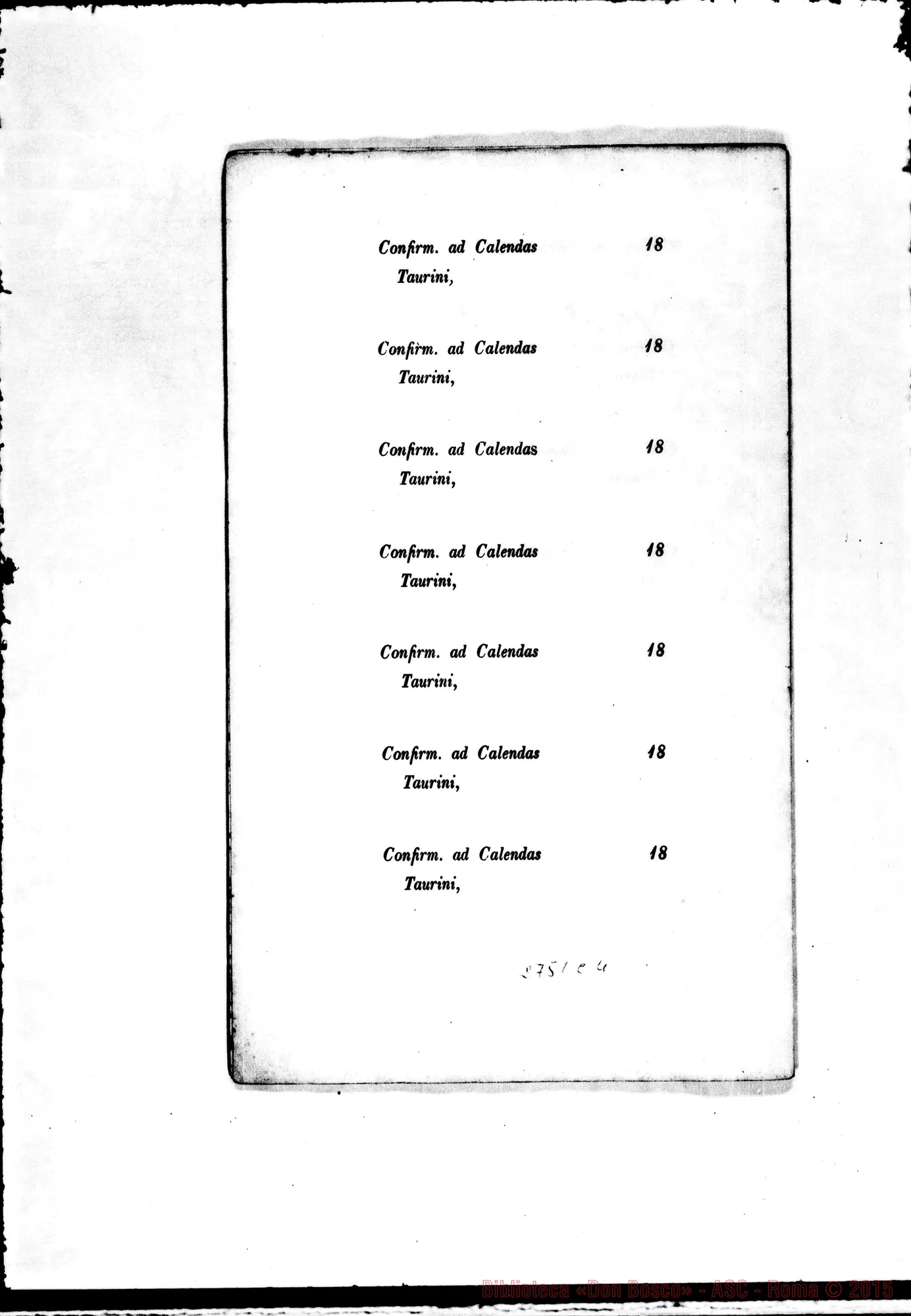 Fotogramma C 4 — Facoltà di confessare. Torino, 27-06-1862. Zappata, Vicario Gen.