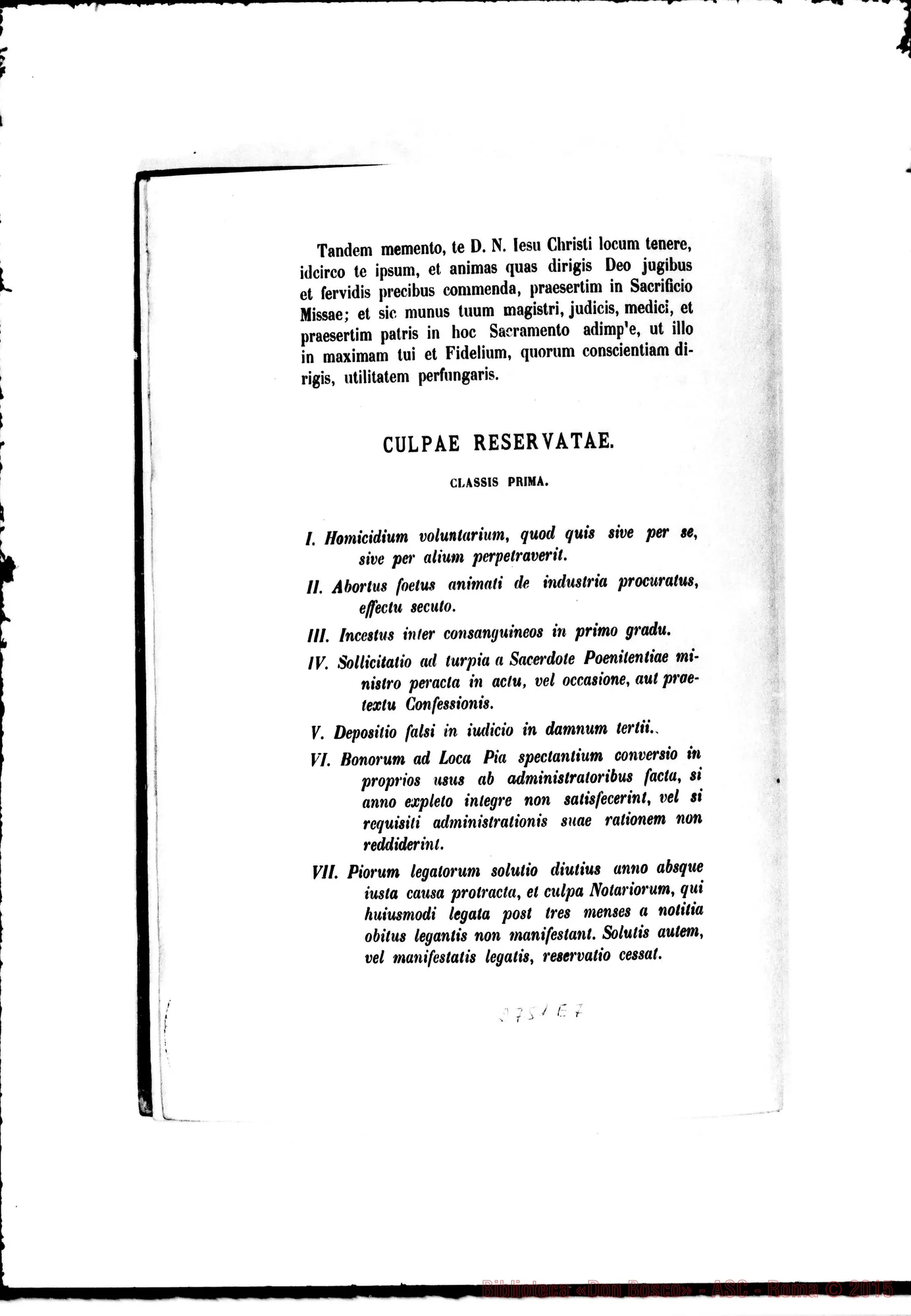 Fotogramma E 7 — Facoltà concesse da Mons. Riccardi. Torino, 1-03-1894 fino al 1910