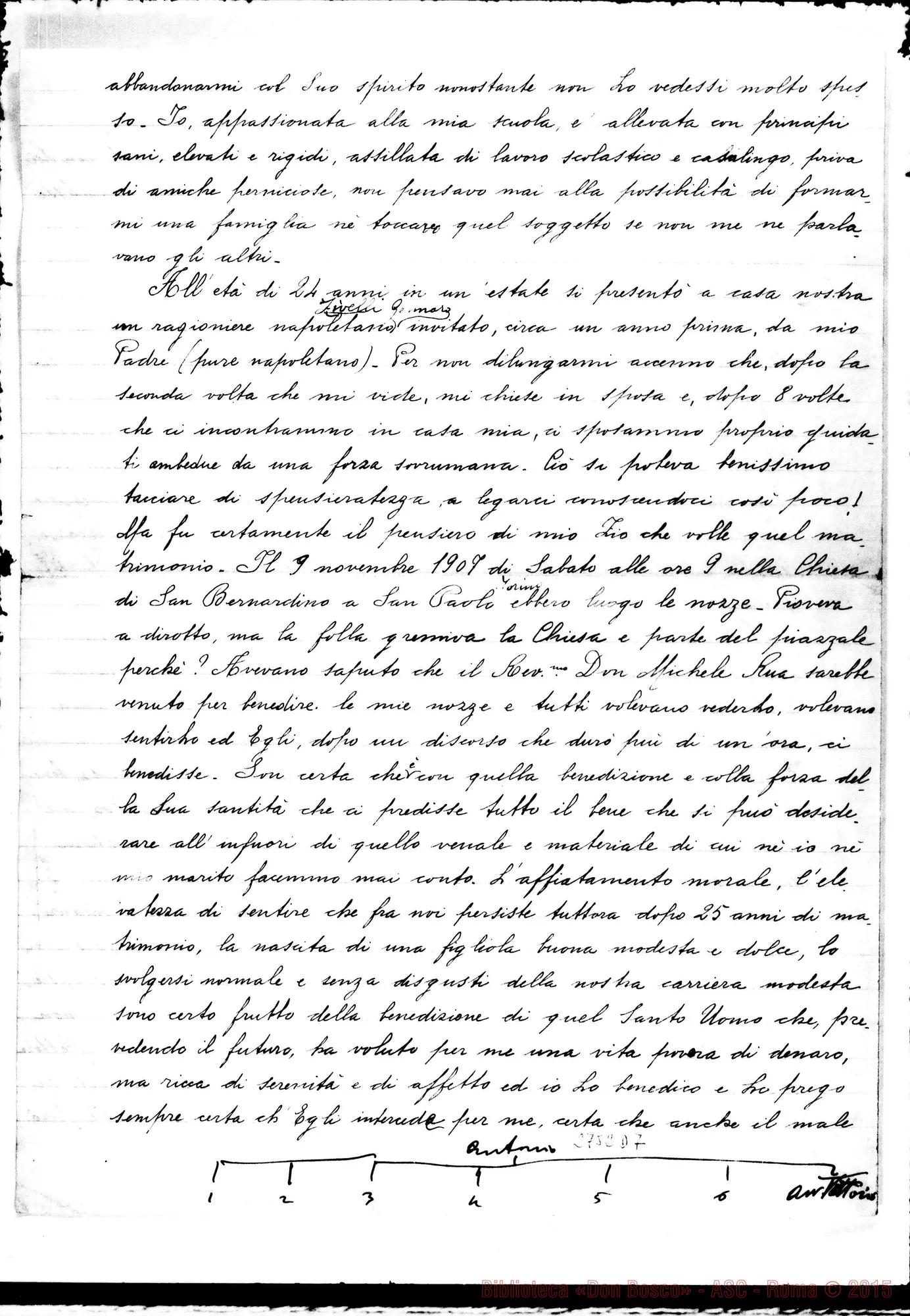 Fotogramma D 7 — Zivelli Cesarina, pronipote di D. Rua, scrive A D. Amadei su D. Rua. Piacenza, 5-09-1933