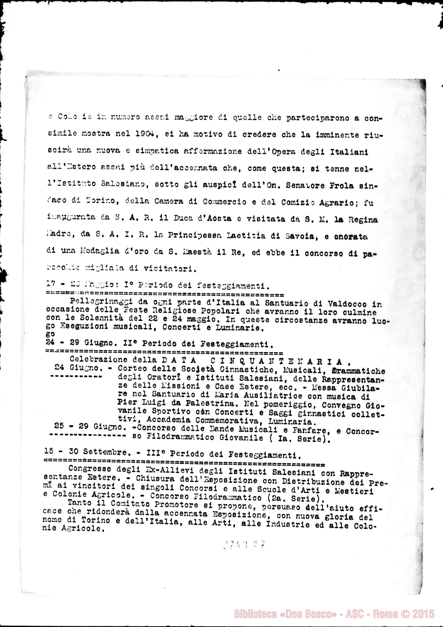 Fotogramma E 7 — Onoranze E Festeggiamenti, magg.-sett.1910