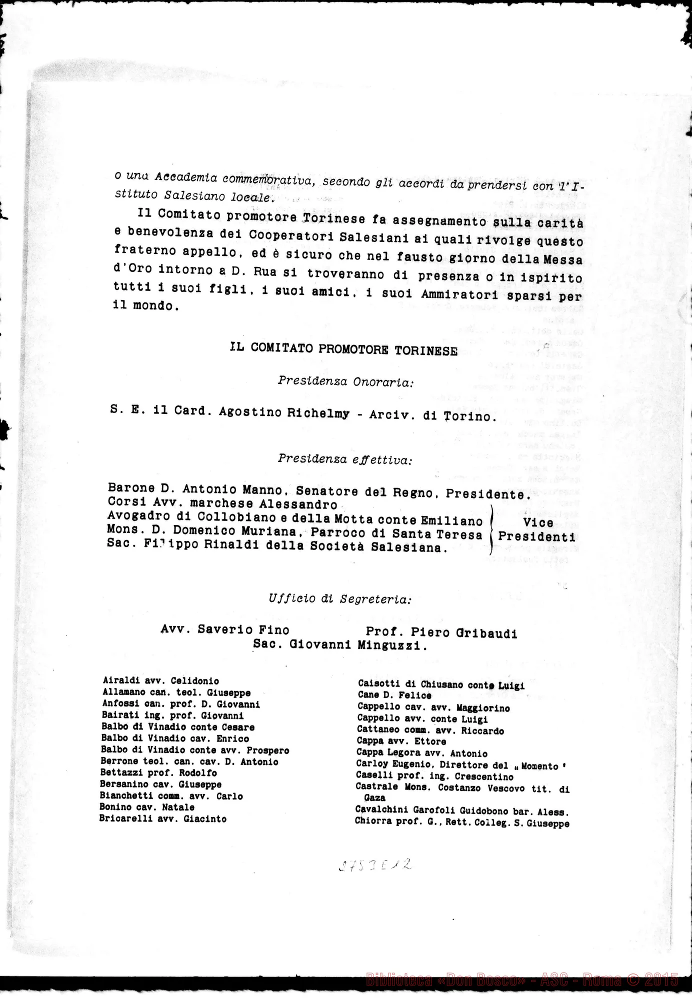 Fotogramma E 12 — Minguzzi: Circolare ai Cooperatori, Ammiratori, Amici… Torino, 1910