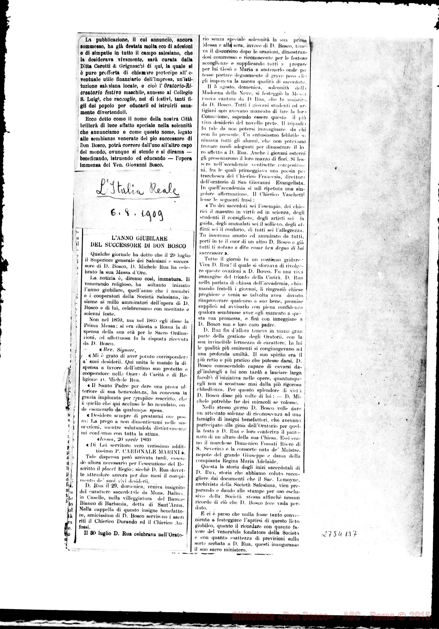 Fotogramma B 7 — L’ Eco dei Giornali