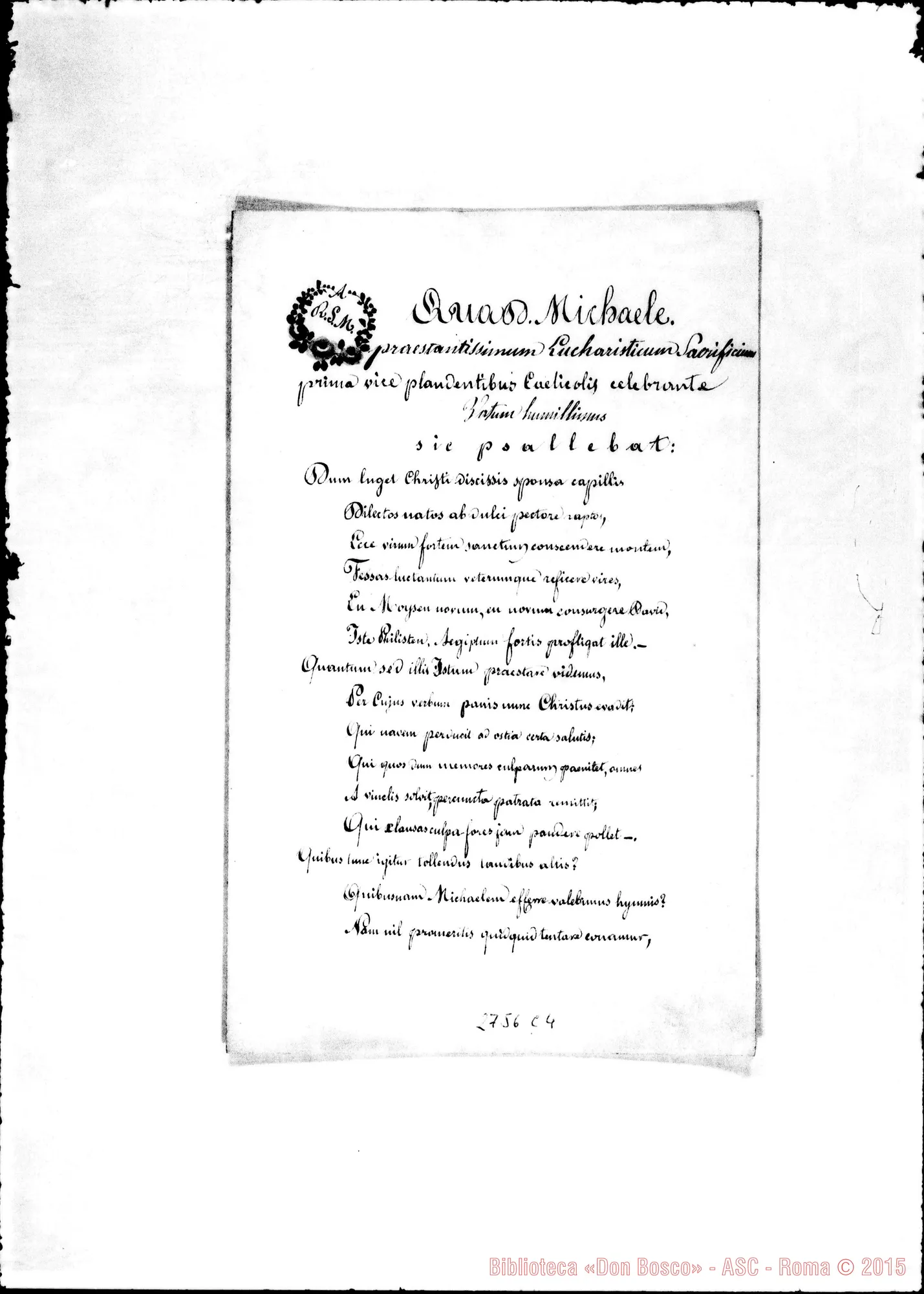 Fotogramma C 4 — B.G., ch.: «Sic psallebat»