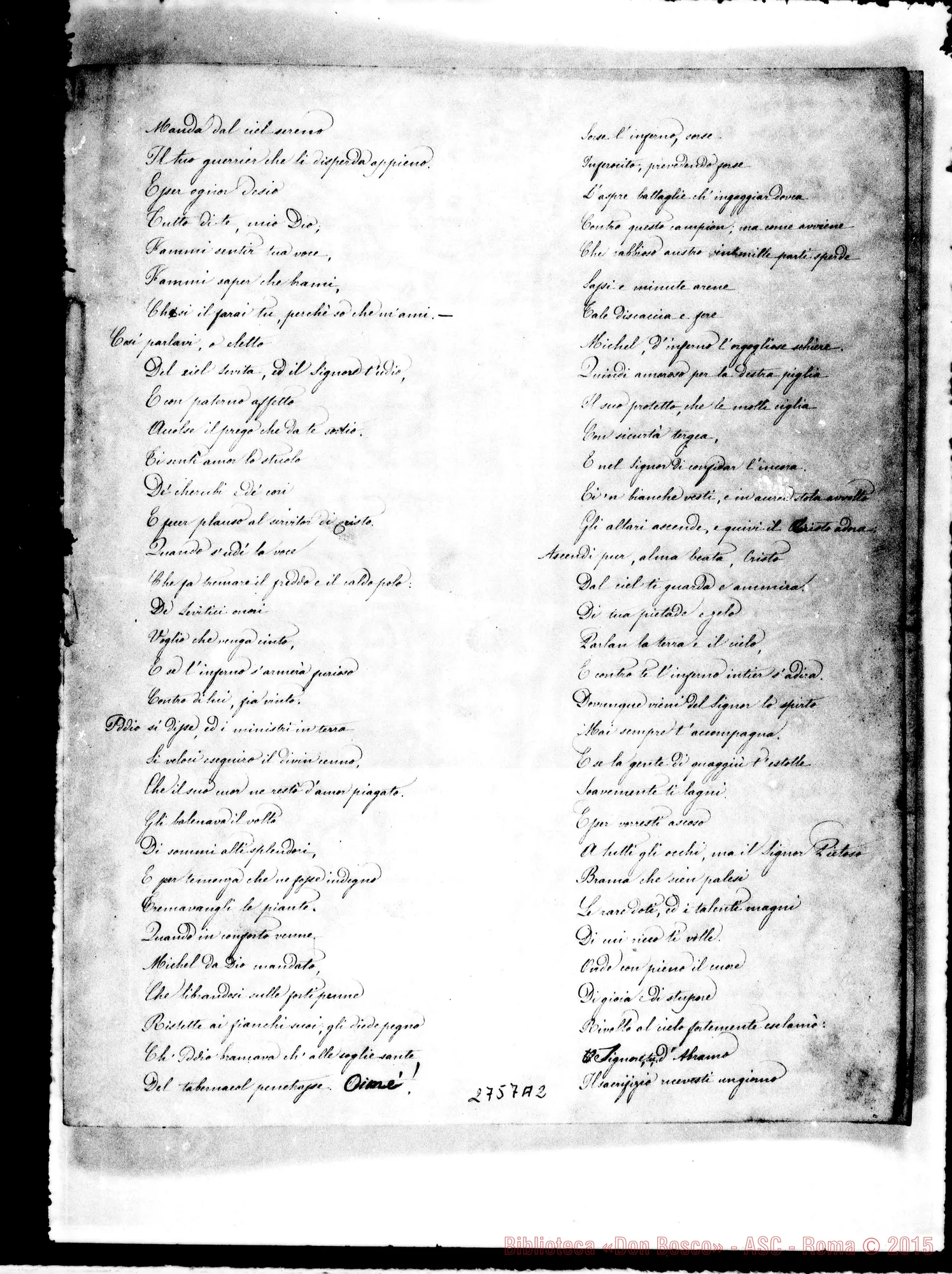 Fotogramma A 2 — Francesia Giovanni Battista: omaggio poetico