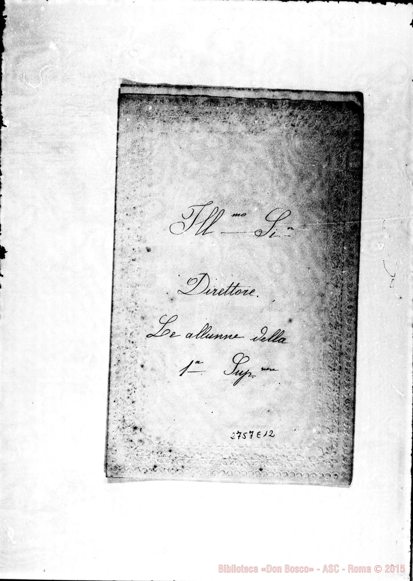 Fotogramma E 12 — Alunne della Scuola San Carlo: lettera