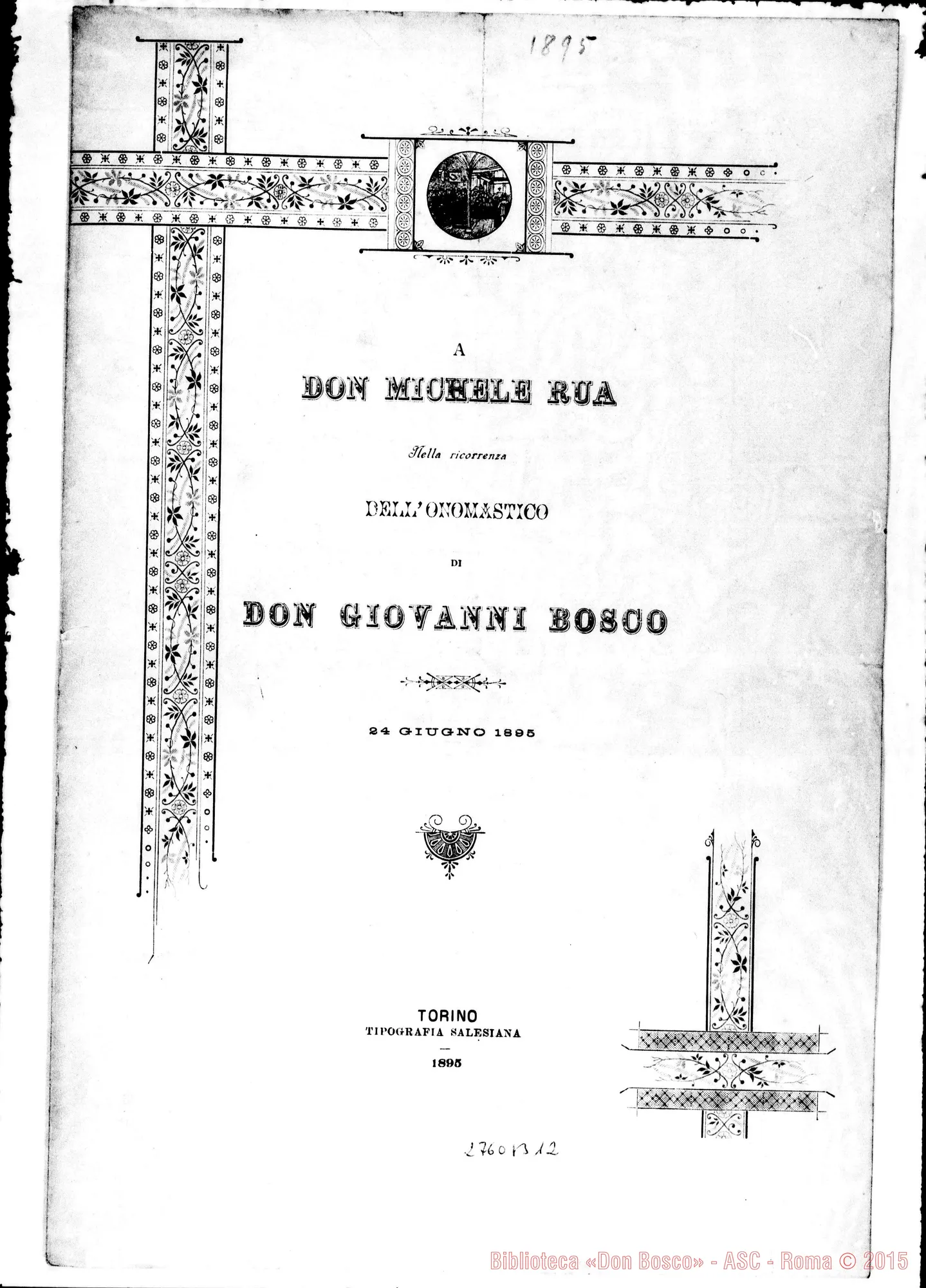 Fotogramma B 12 — AD. Michele Rua nella ricorrenza deironomastico: inno di D. Lemoyne
