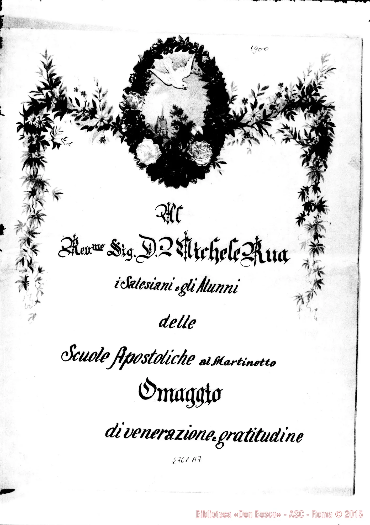 Fotogramma A 7 — Salesiani E alunni delle scuole apostoliche al Martinetto: omaggio