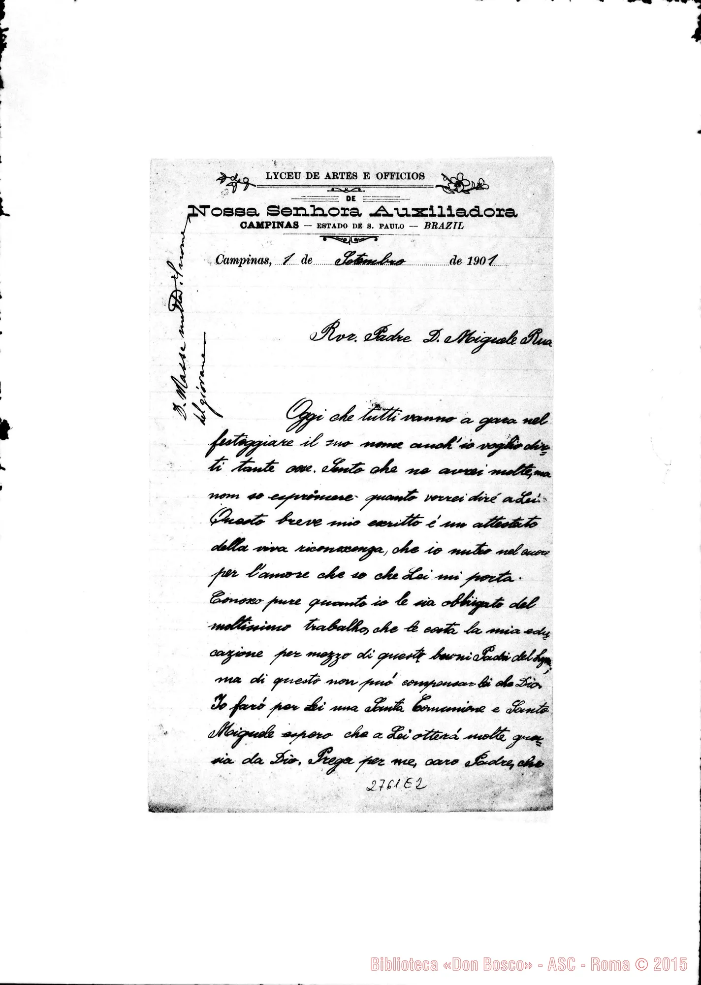Fotogramma E 2 — Anonimo: lettera