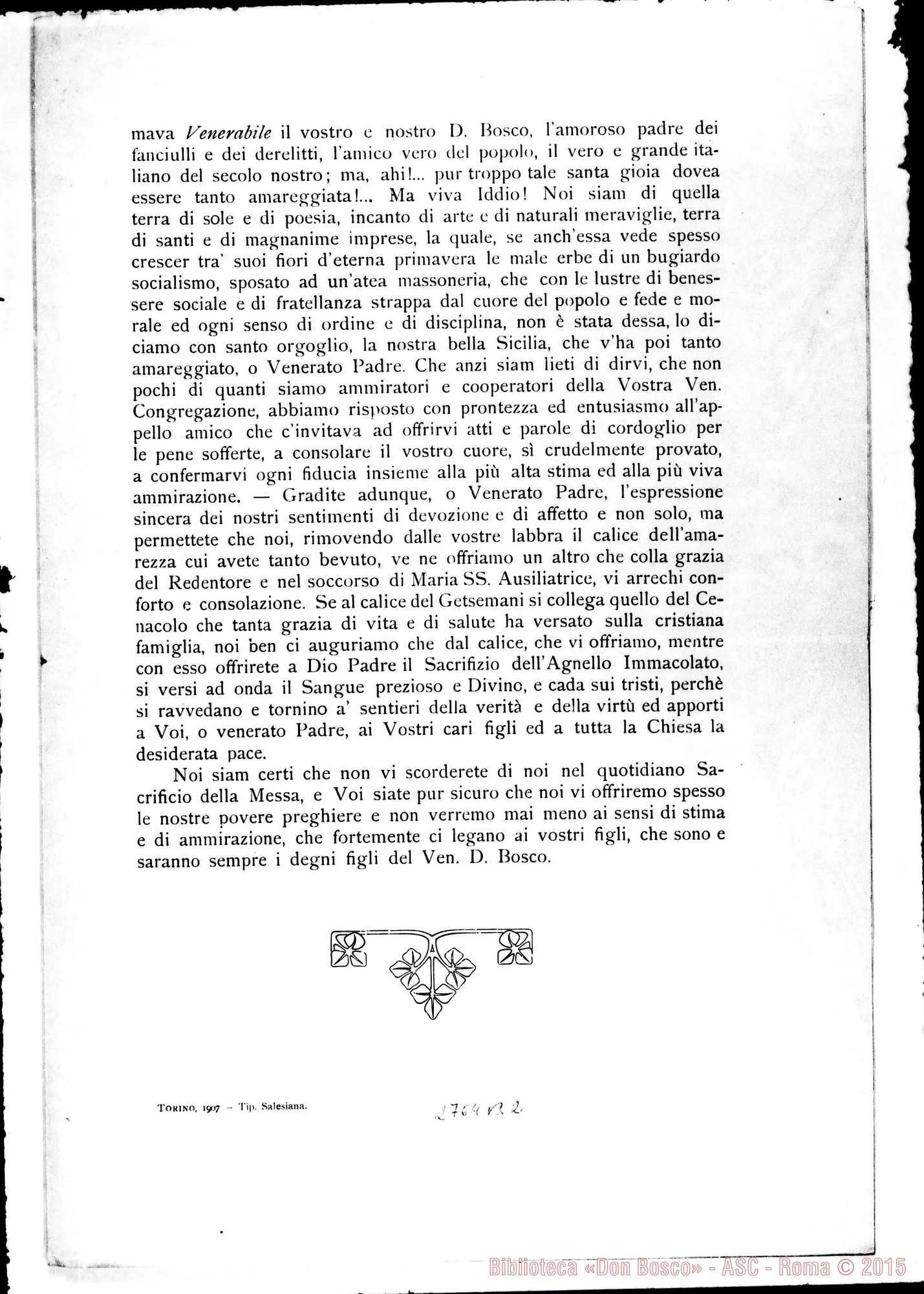 Fotogramma B 2 — Cooperatori di Sicilia: omaggio di stima E venerazione