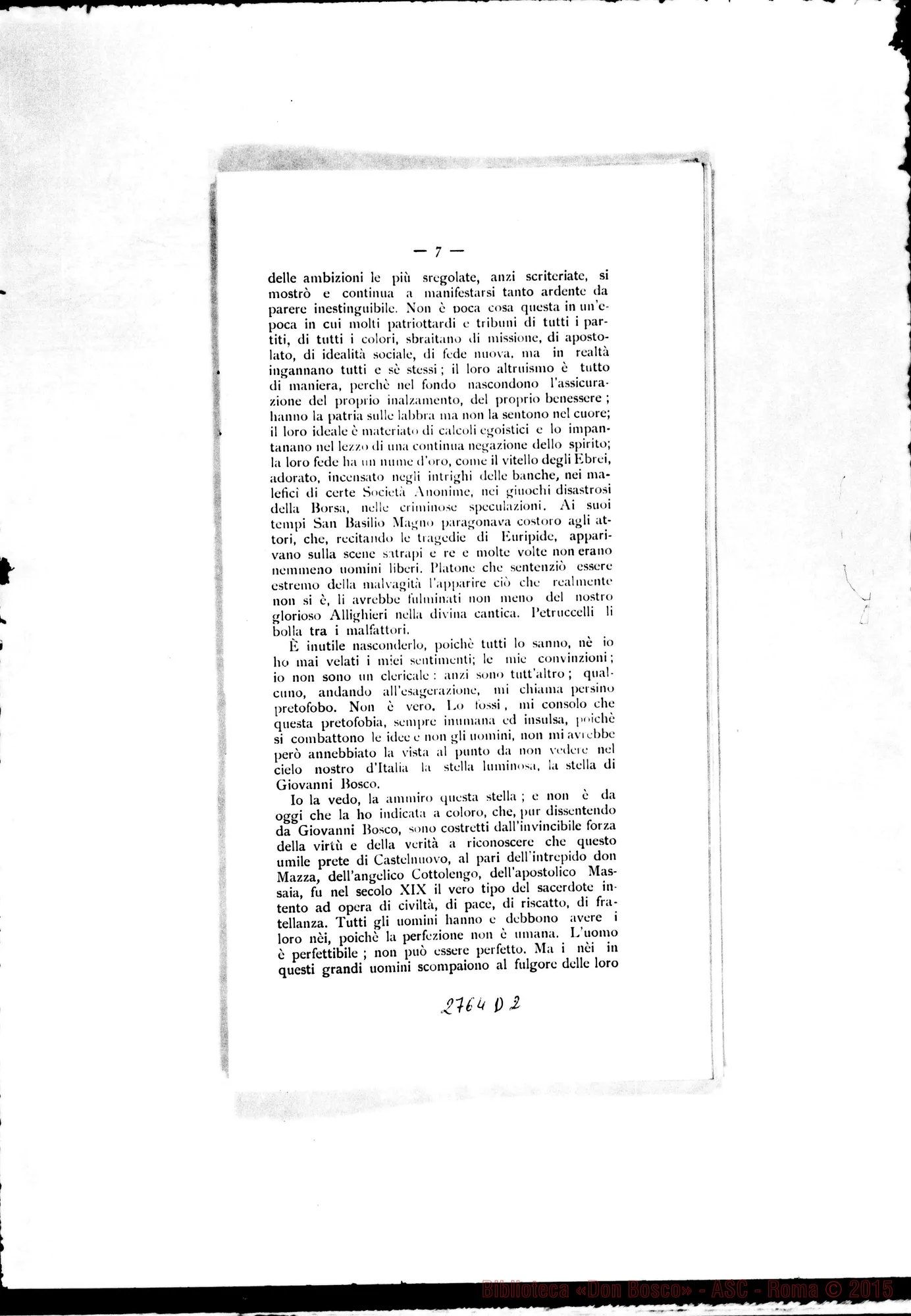 Fotogramma D 2 — Commemorazione di D. Giovanni Bosco A Novara