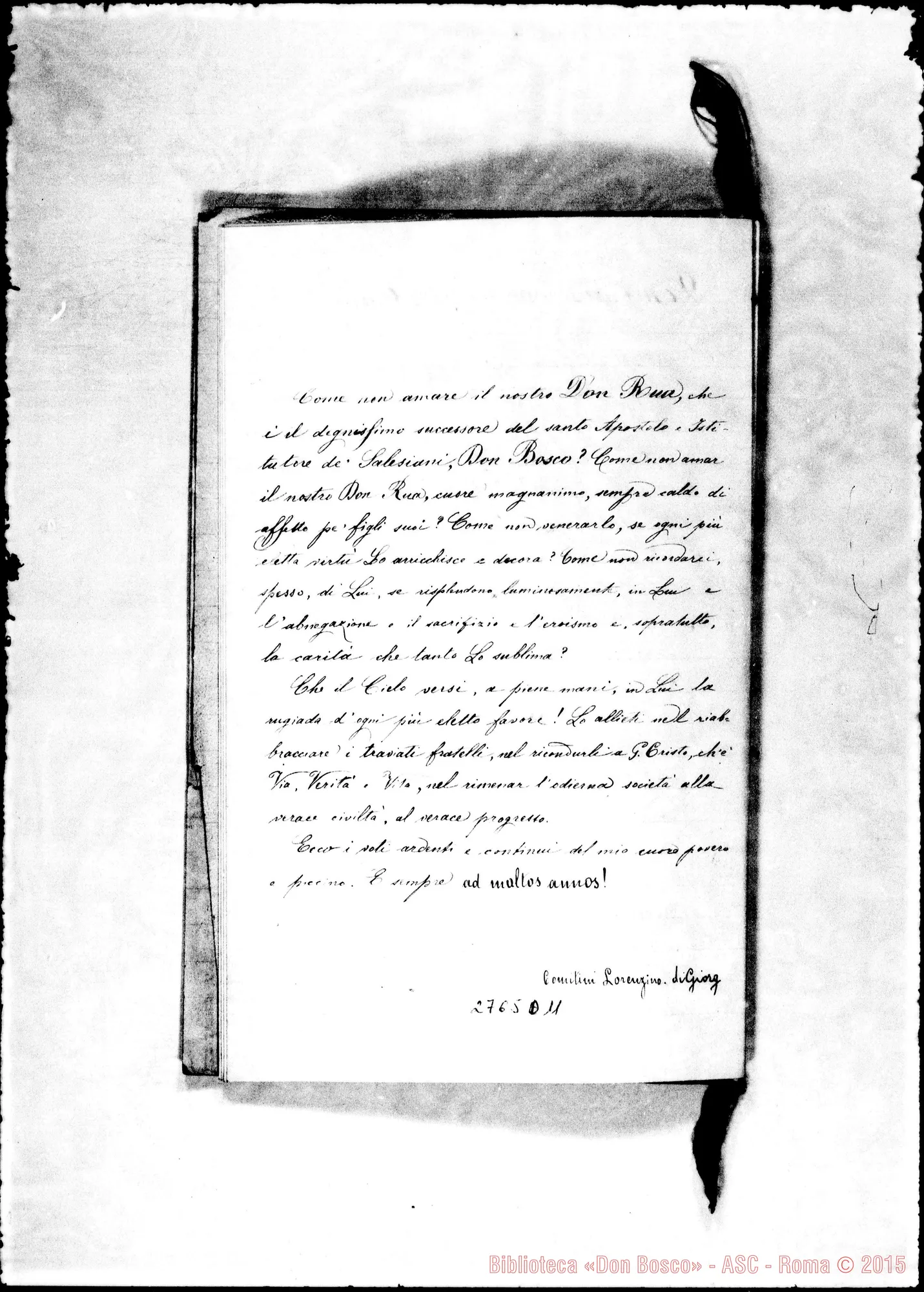 Fotogramma D 11 — Comitini Lorenzo, ed altri: A D. Rua, omaggio