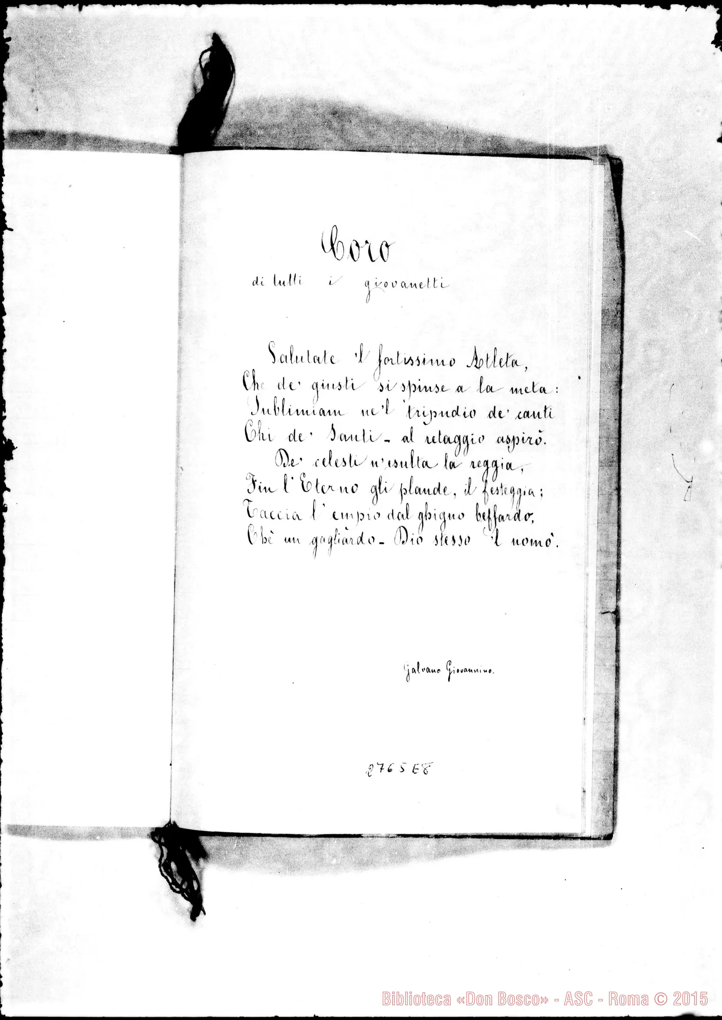 Fotogramma E 8 — Comitini Lorenzo, ed altri: A D. Rua, omaggio