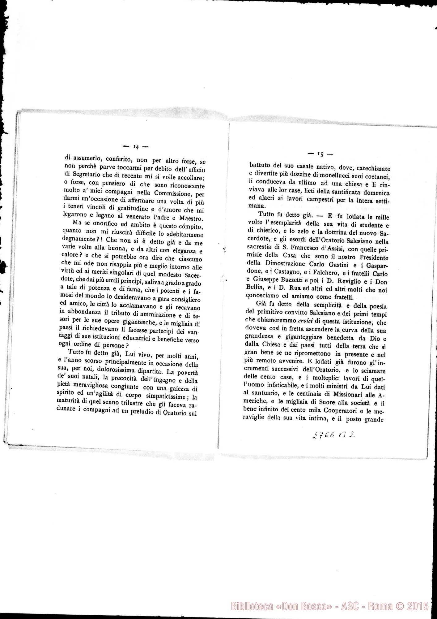 Fotogramma B 2 — Alla memoria di D. Giovanni Bosco. Prof. A.Fabre