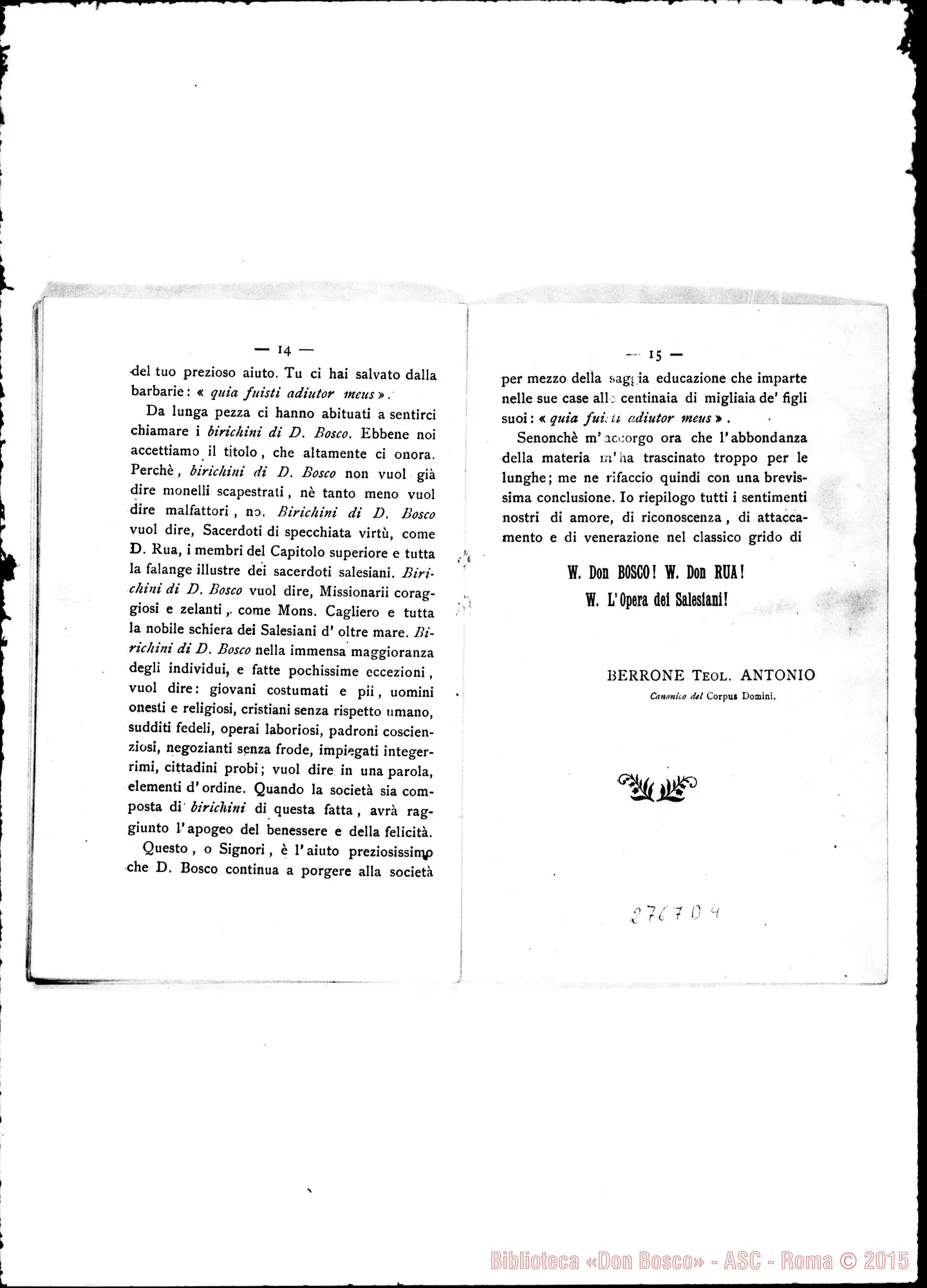 Fotogramma D 4 — Berrone Teol. Antonio: Discorso