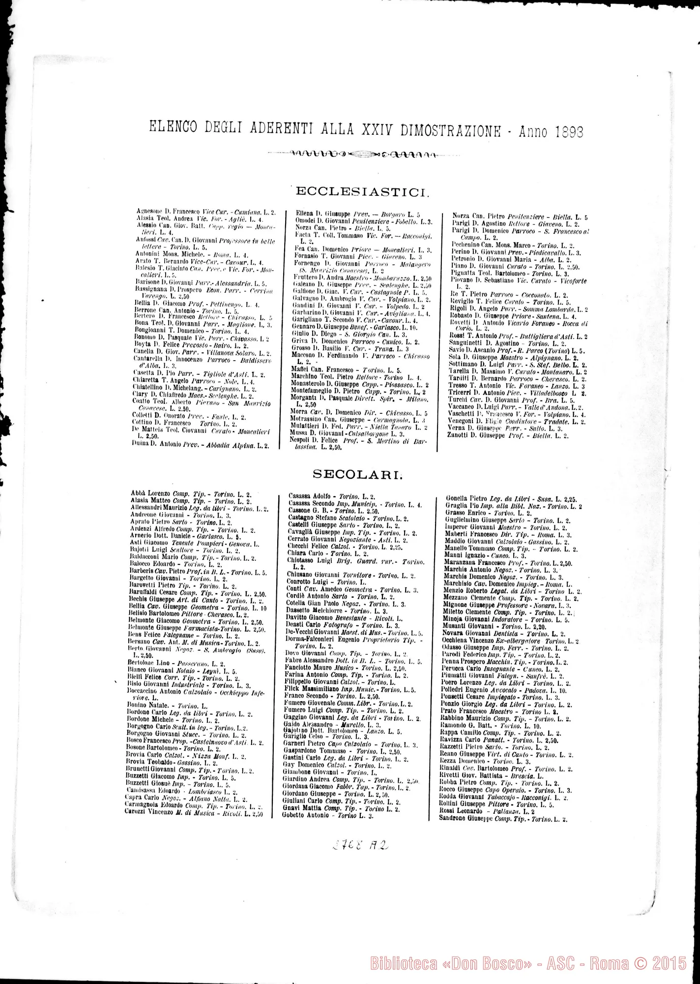Fotogramma A 2 — Dimostrazione filiale (XXV). Circolare della commissione il 26 mag.