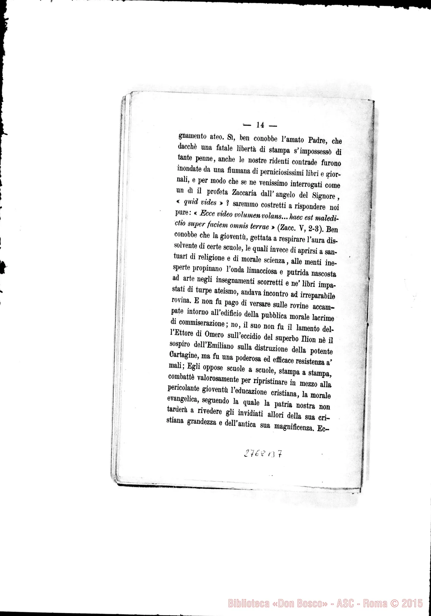 Fotogramma B 7 — Prof. Dott. Rossi teol. Antonio: Discorso