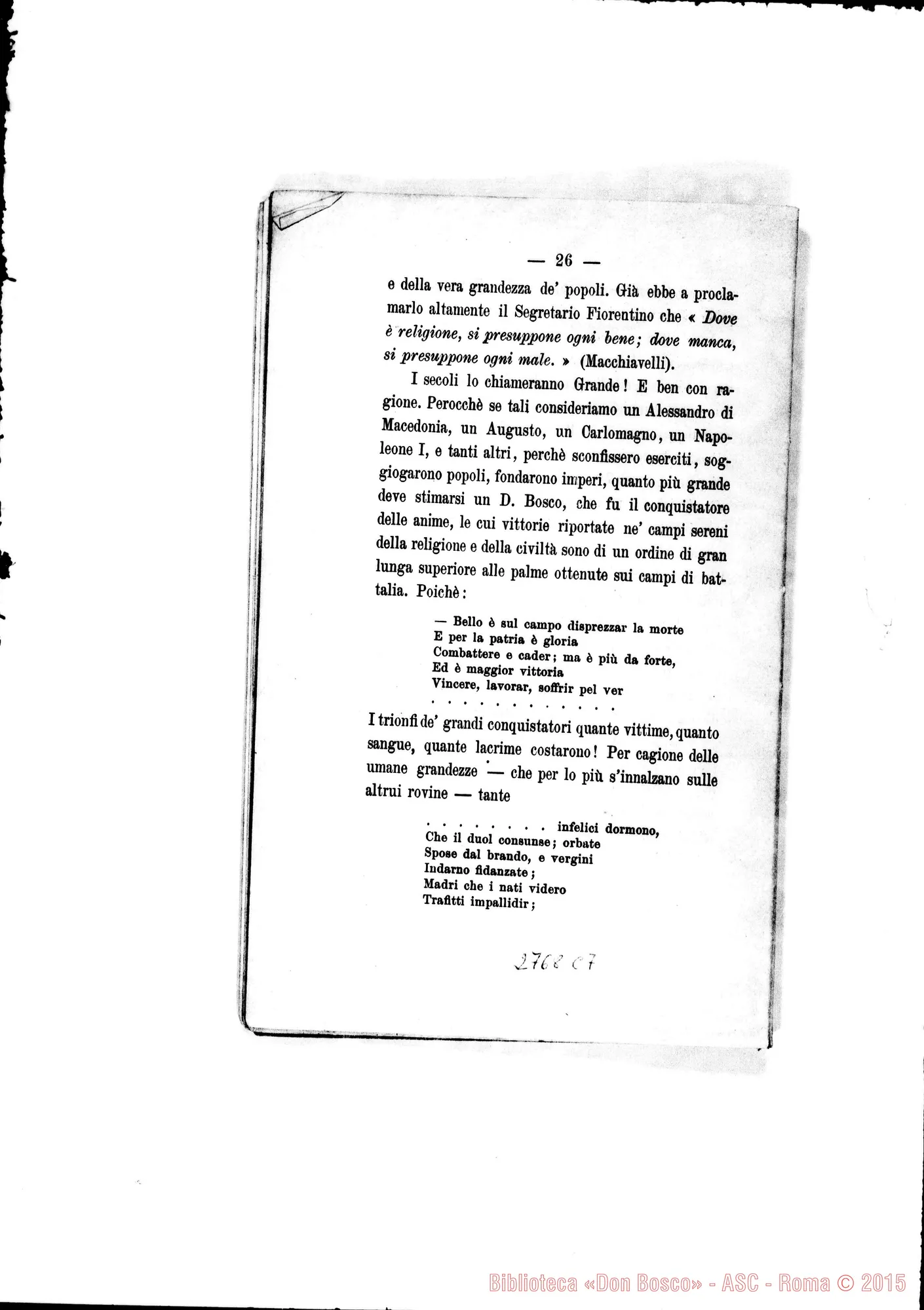 Fotogramma C 7 — Prof. Dott. Rossi teol. Antonio: Discorso