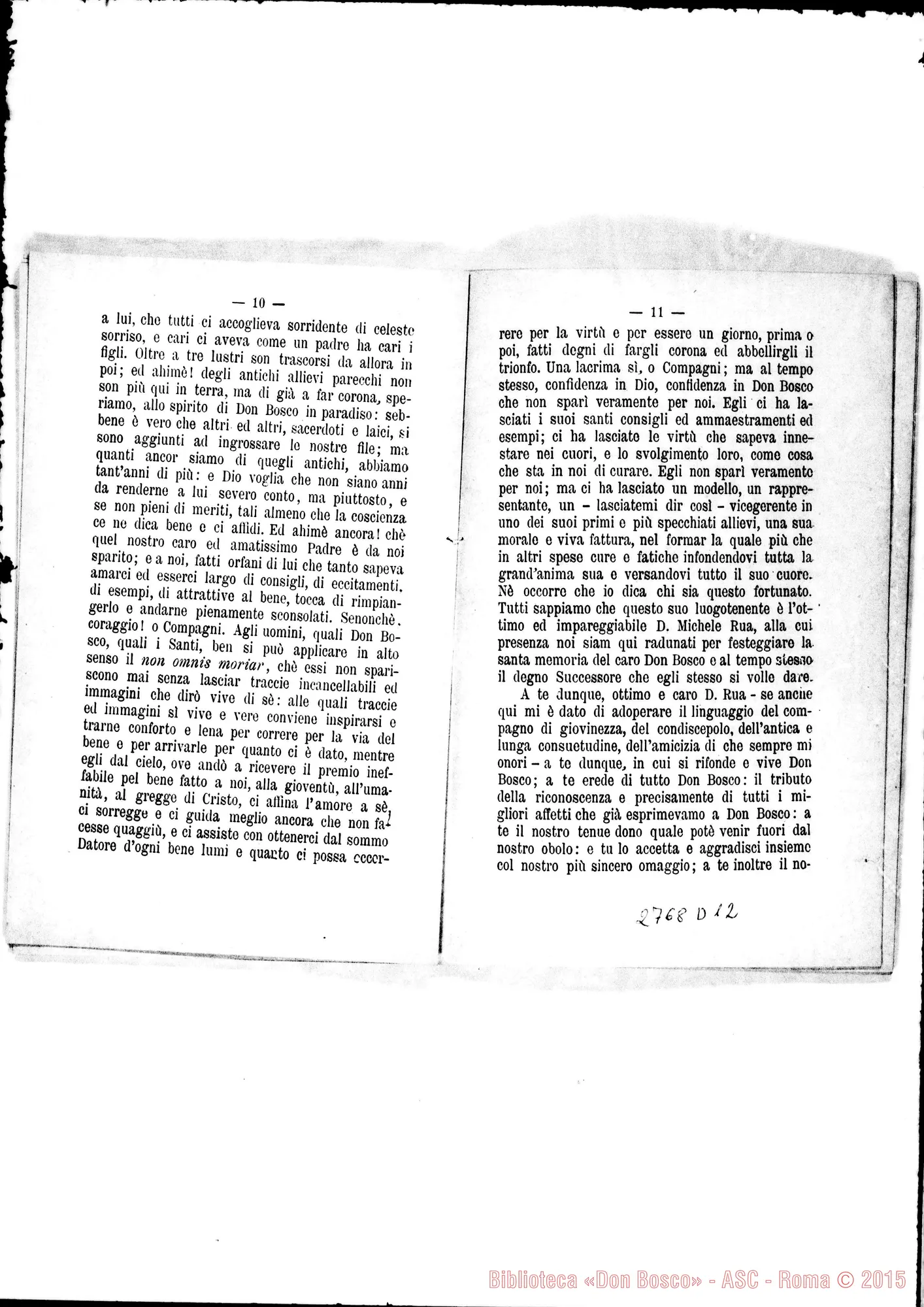 Fotogramma D 12 — Sac. Prof. Cav. Giovanni Turchi: Discorso