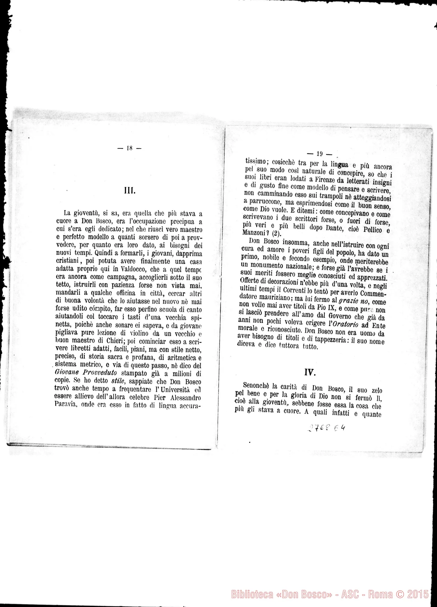 Fotogramma E 4 — Sac. Prof. Cav. Giovanni Turchi: Discorso