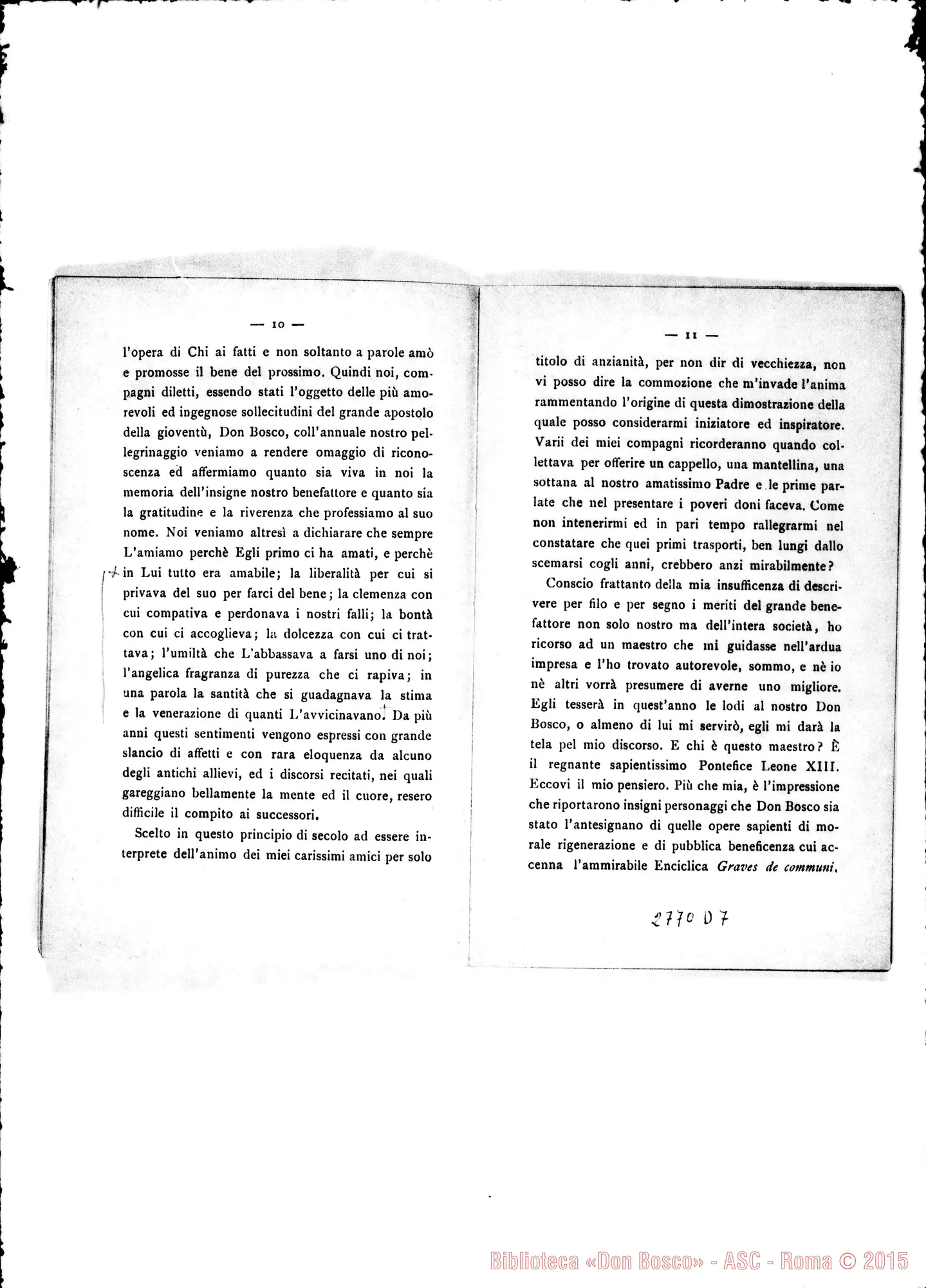 Fotogramma D 7 — Teol. Felice Reviglio: Discorso
