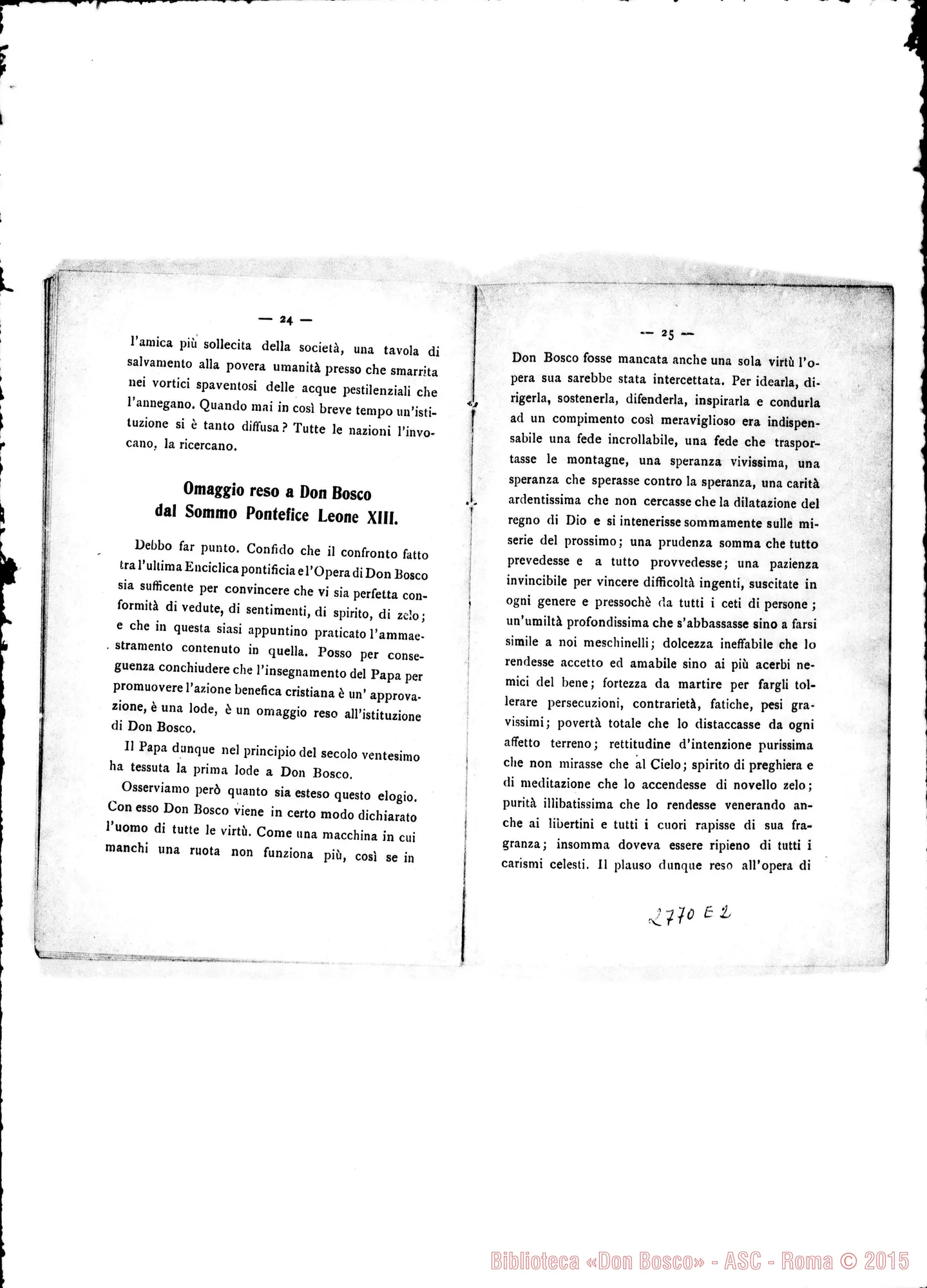 Fotogramma E 2 — Teol. Felice Reviglio: Discorso