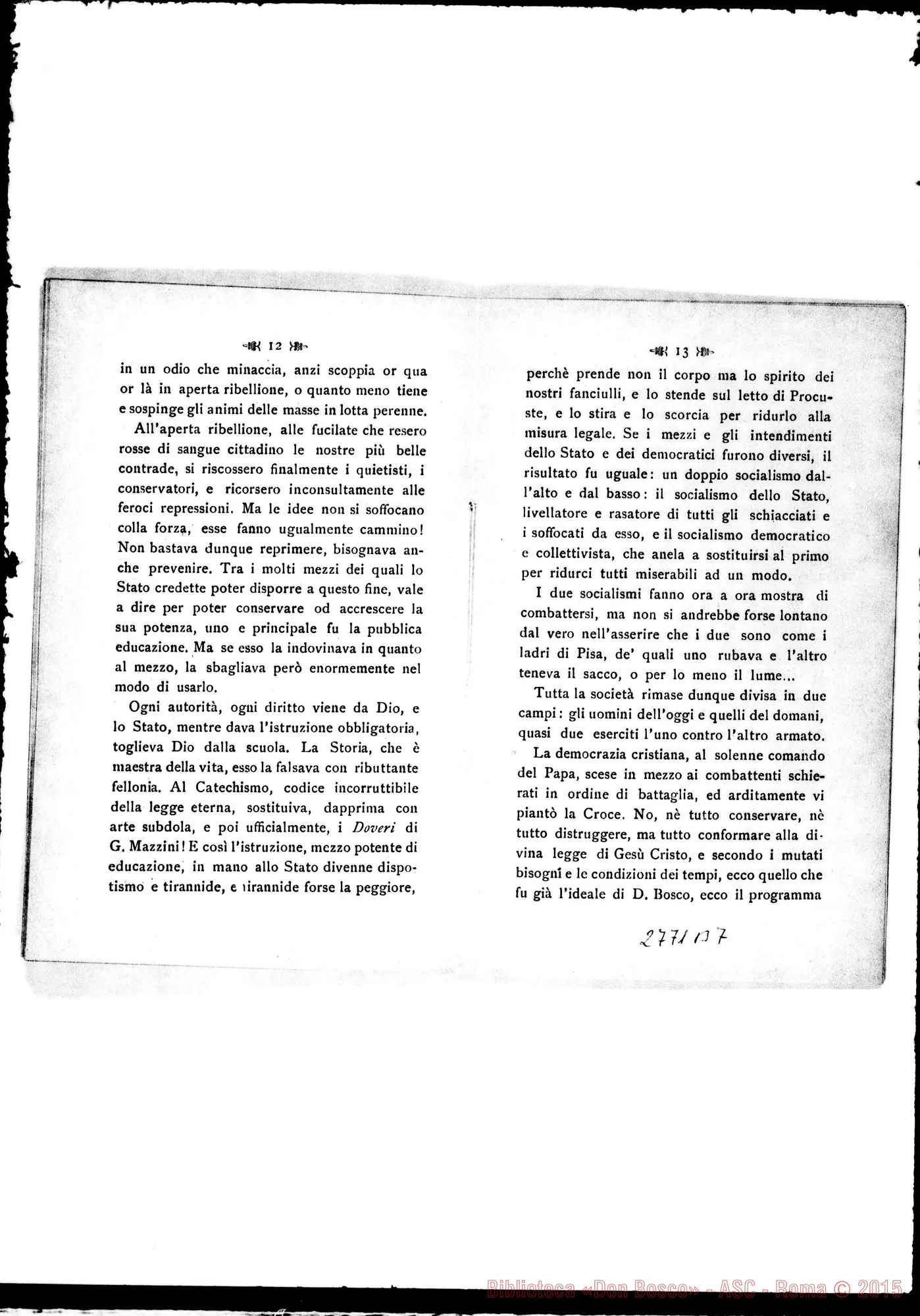 Fotogramma B 7 — Sac. Cristoforo Sala: discorso